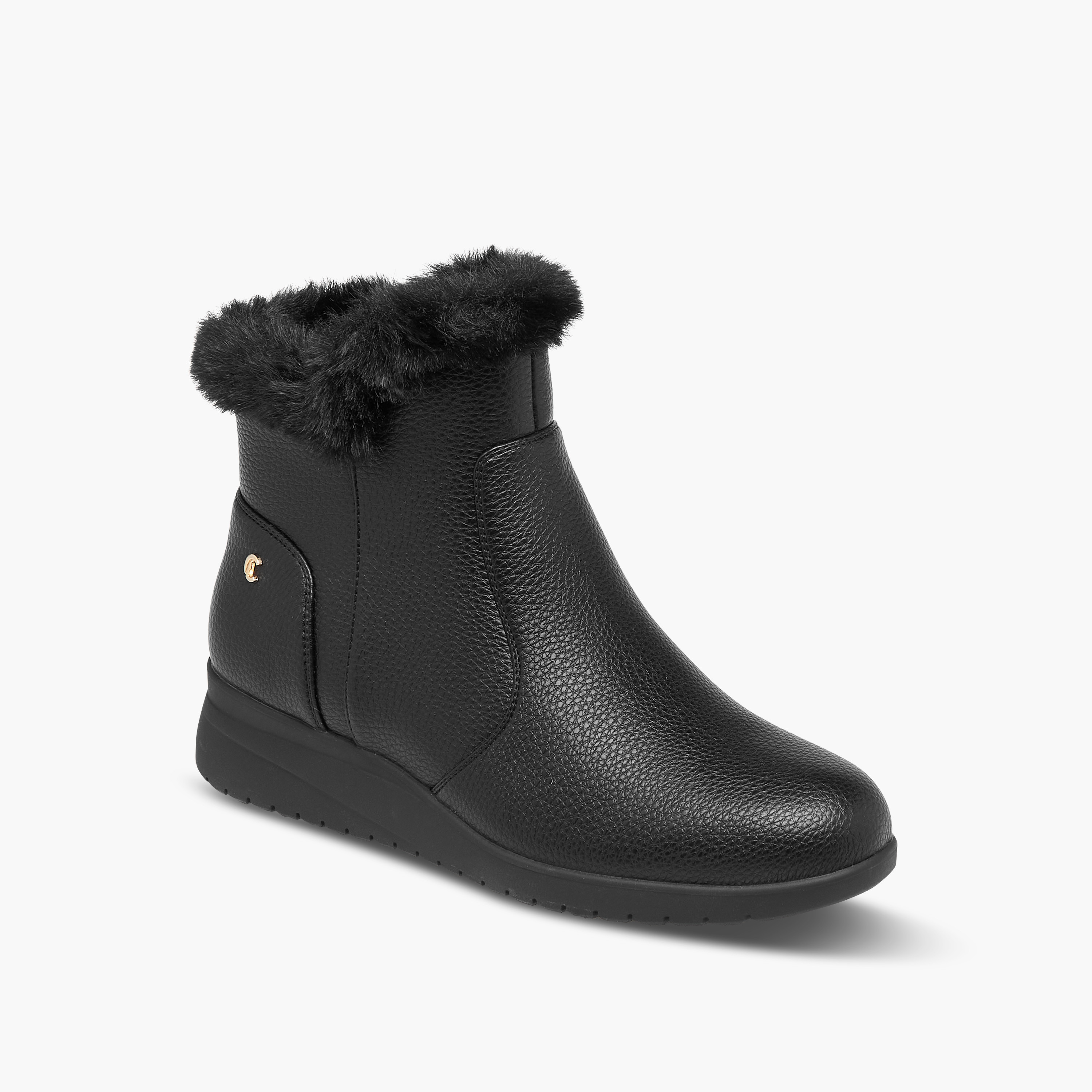 Le Confort Women's Fur Accent Ankle Boots-women-shoes-boots-image-2