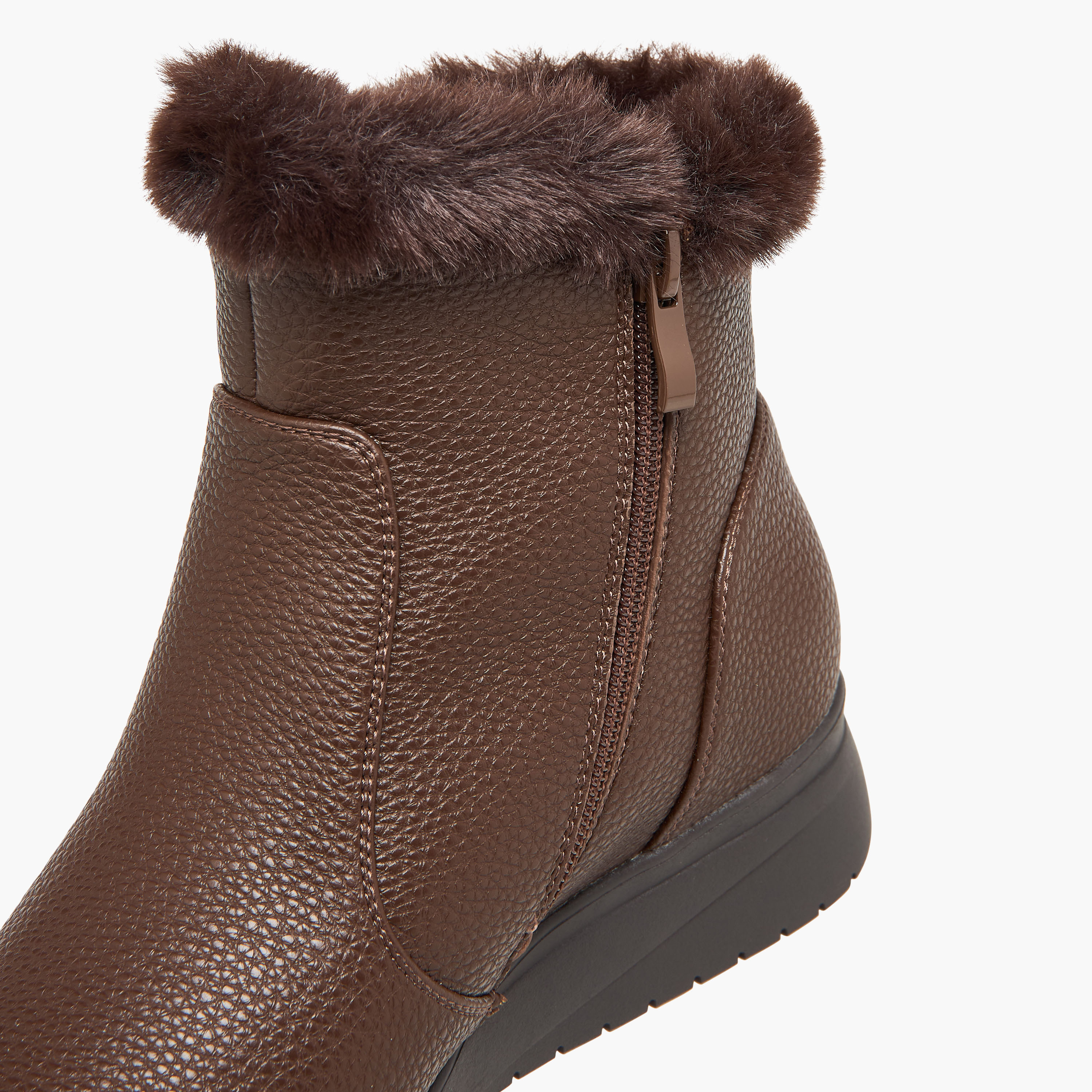 Le Confort Women's Fur Accent Ankle Boots-women-shoes-boots-image-5