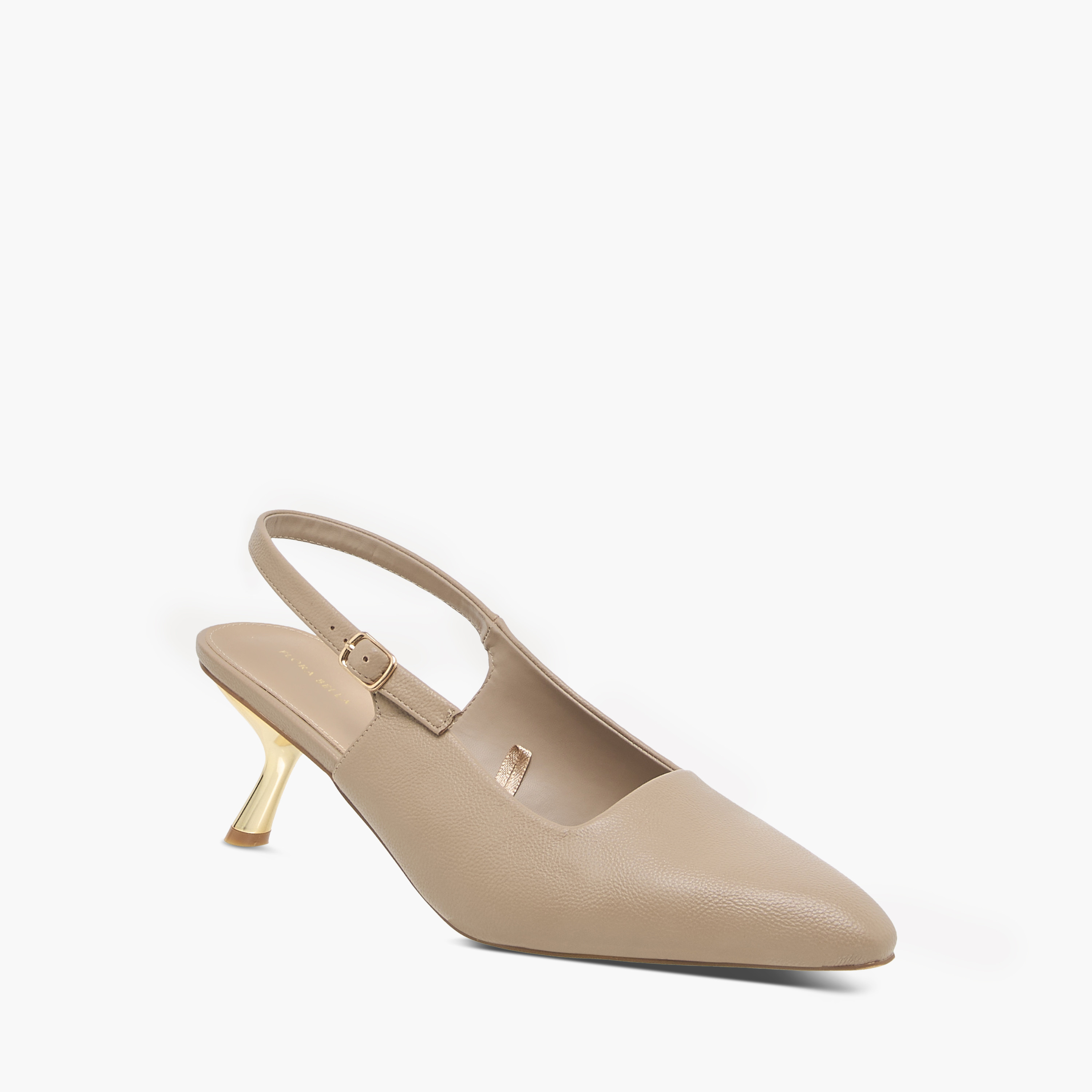Flora Bella Solid Slingback Sandals with Buckle Closure and Kitten Heels-women-shoes-sandals-heeled-image-7