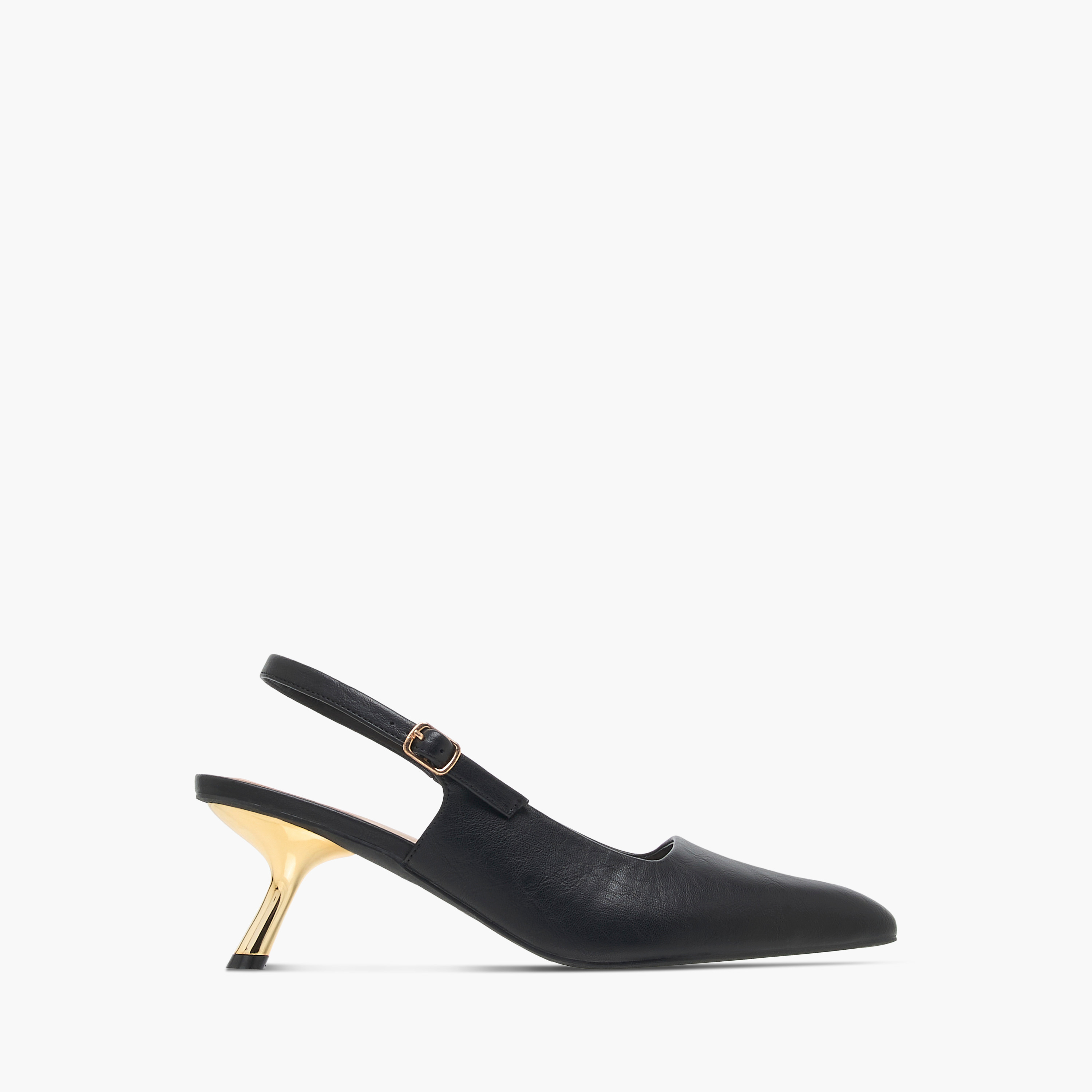 Flora Bella Solid Slingback Sandals with Buckle Closure and Kitten Heels-women-shoes-sandals-heeled-image-3