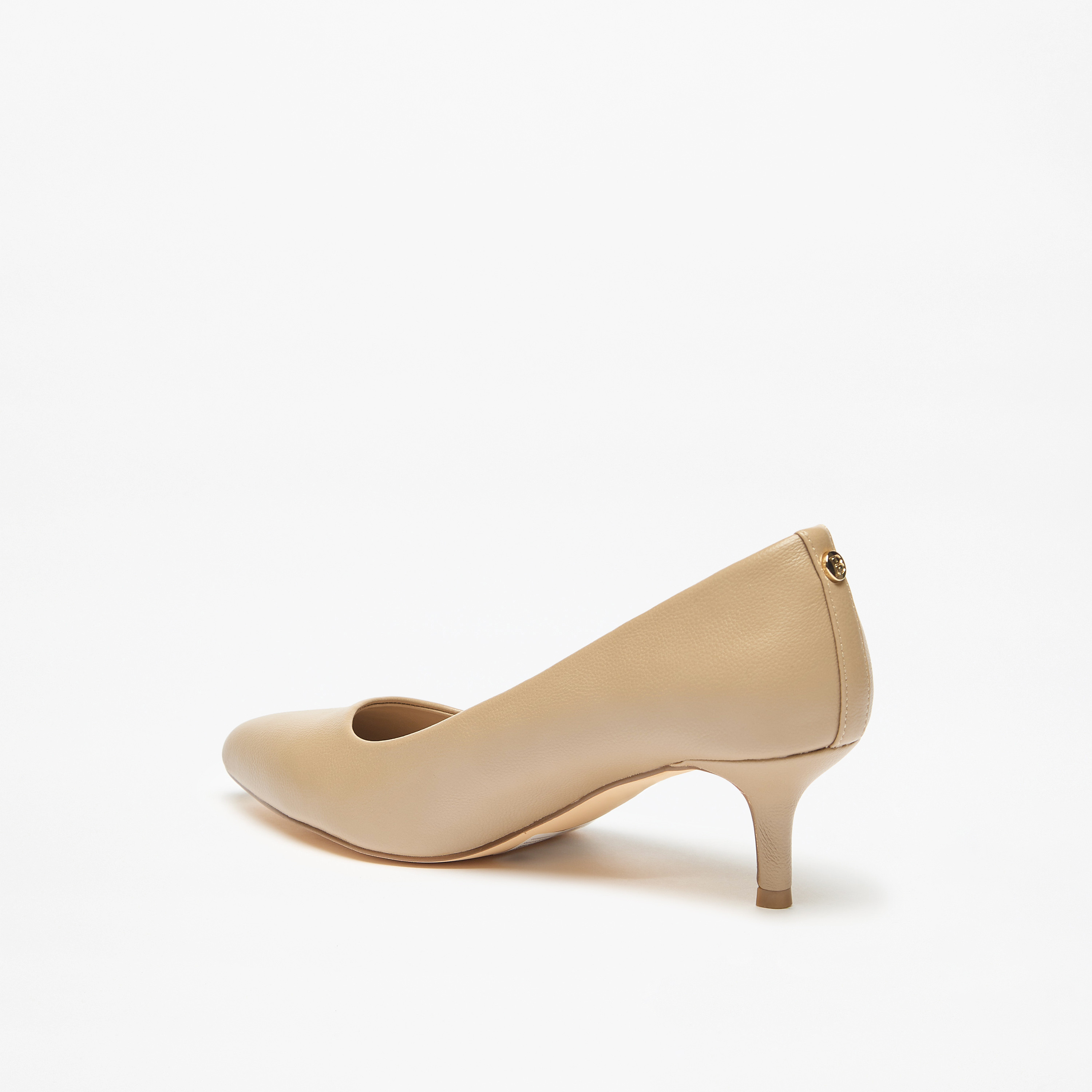 حذاء كلاسيكي سهل الارتداء بارز الملمس بكعب صغير من فلورا بيلا-women-shoes-heels-image-2