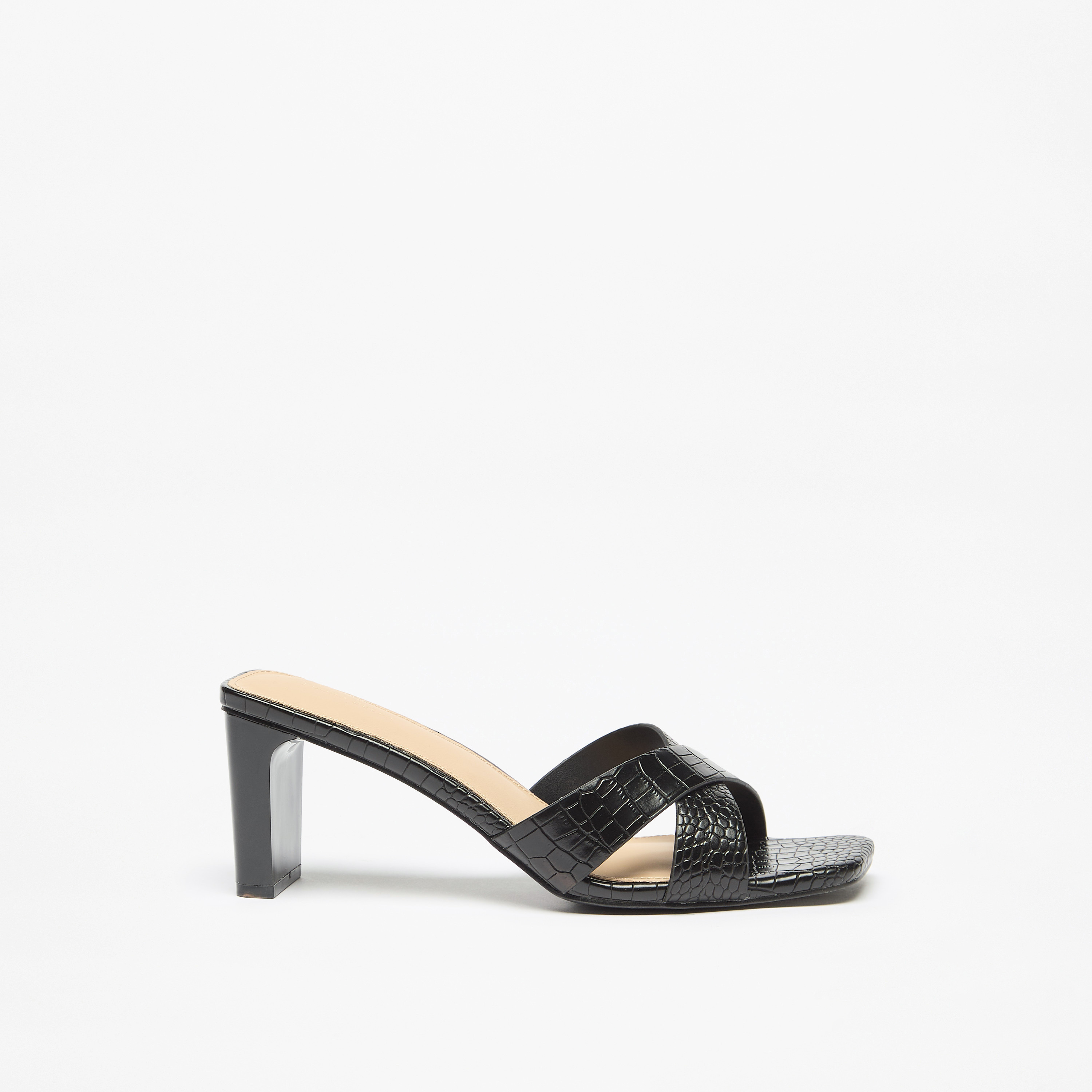 Flora Bella Textured Slip-On Cross Strap Sandals with Block Heels-women-shoes-sandals-heeled-image-3