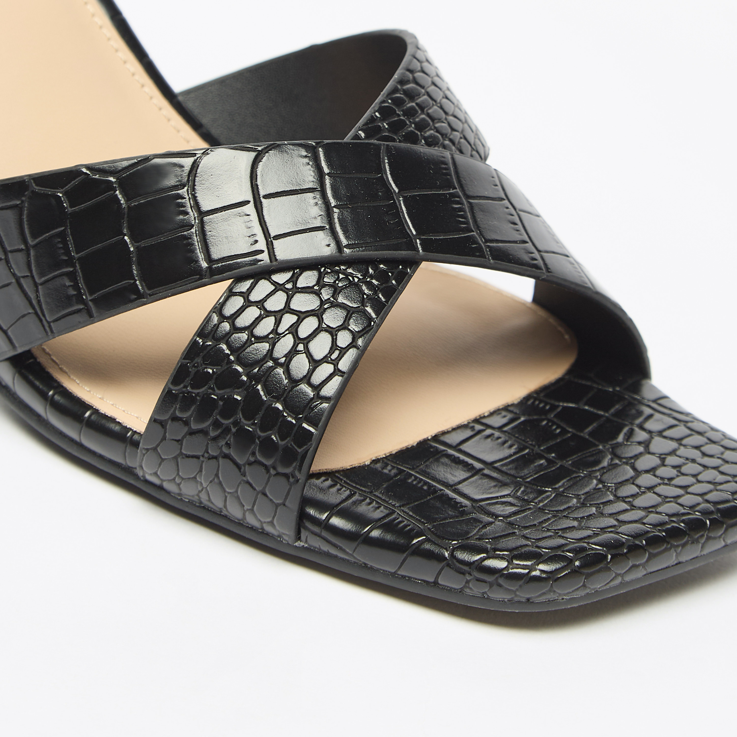 Flora Bella Textured Slip-On Cross Strap Sandals with Block Heels-women-shoes-sandals-heeled-image-5