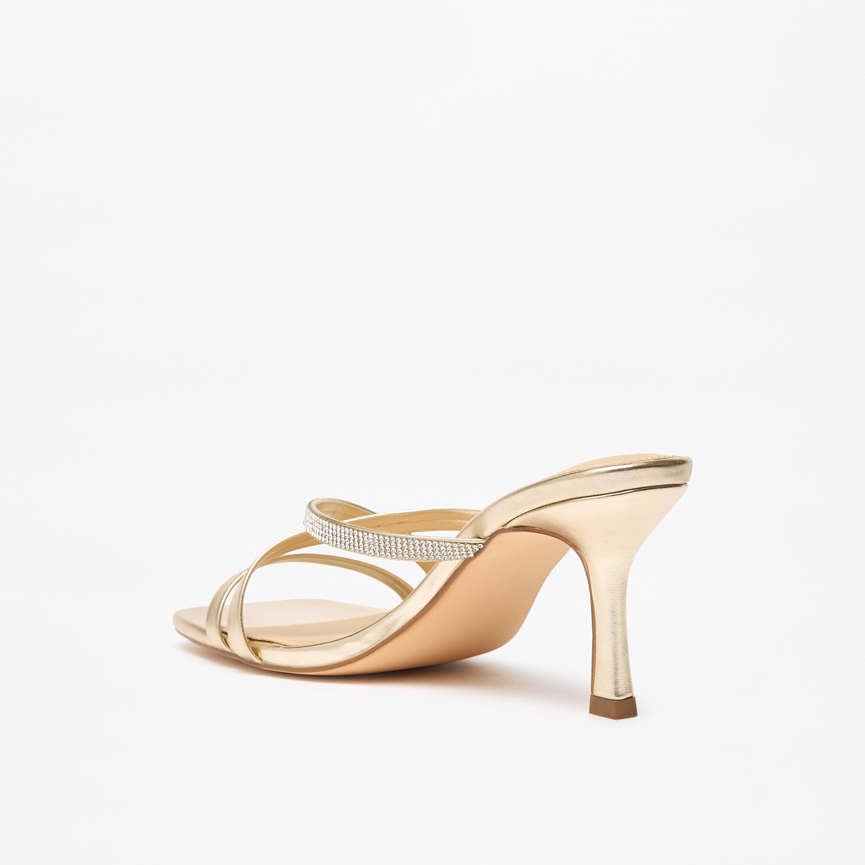 Flora Bella Embellished Cross Strap Slip-On Sandals with Flared Heels-women-shoes-sandals-heeled-image-2