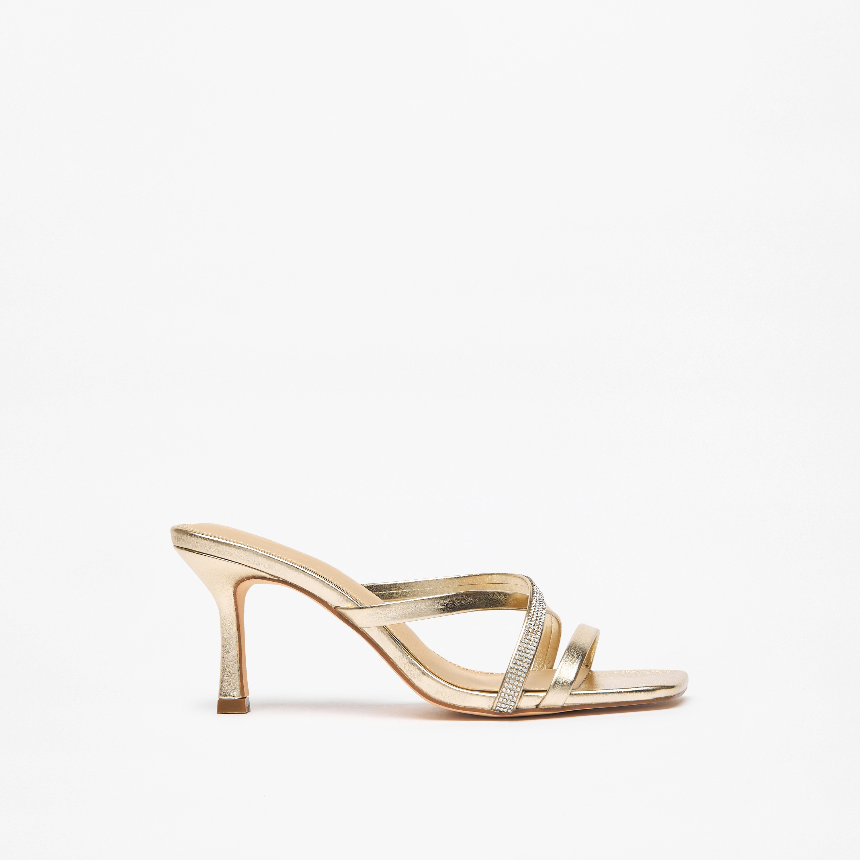 Flora Bella Embellished Cross Strap Slip-On Sandals with Flared Heels-women-shoes-sandals-heeled-image-3