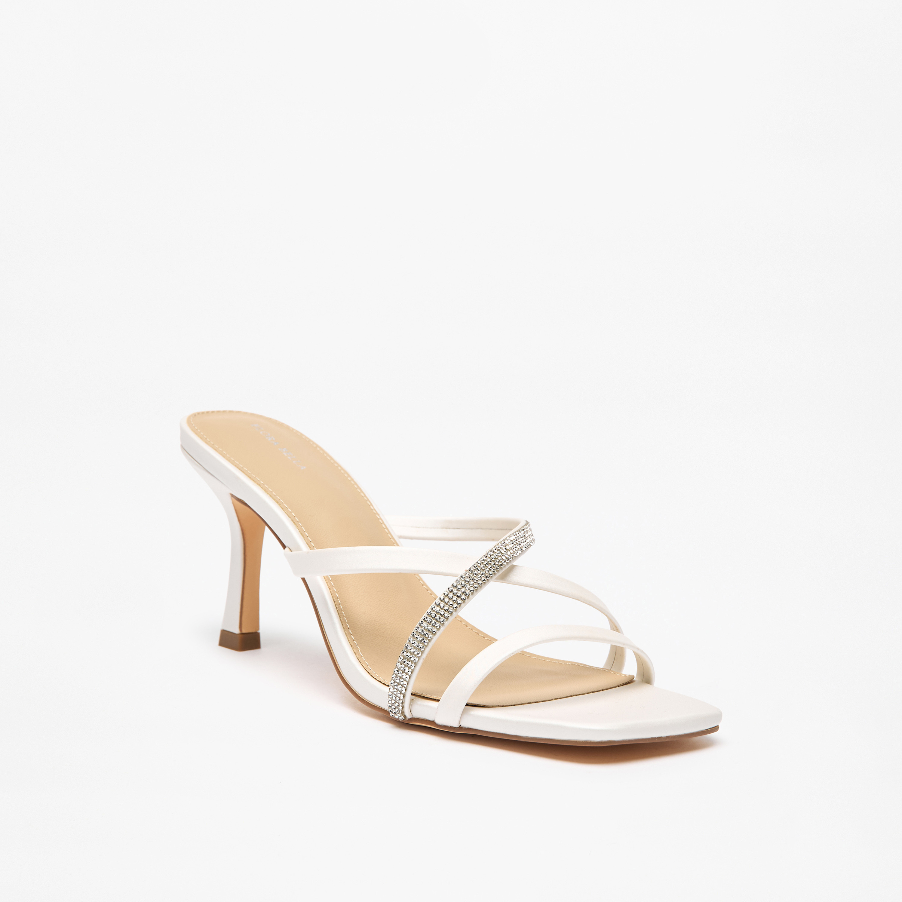 Flora Bella Embellished Cross Strap Slip-On Sandals with Flared Heels-women-shoes-sandals-heeled-image-1