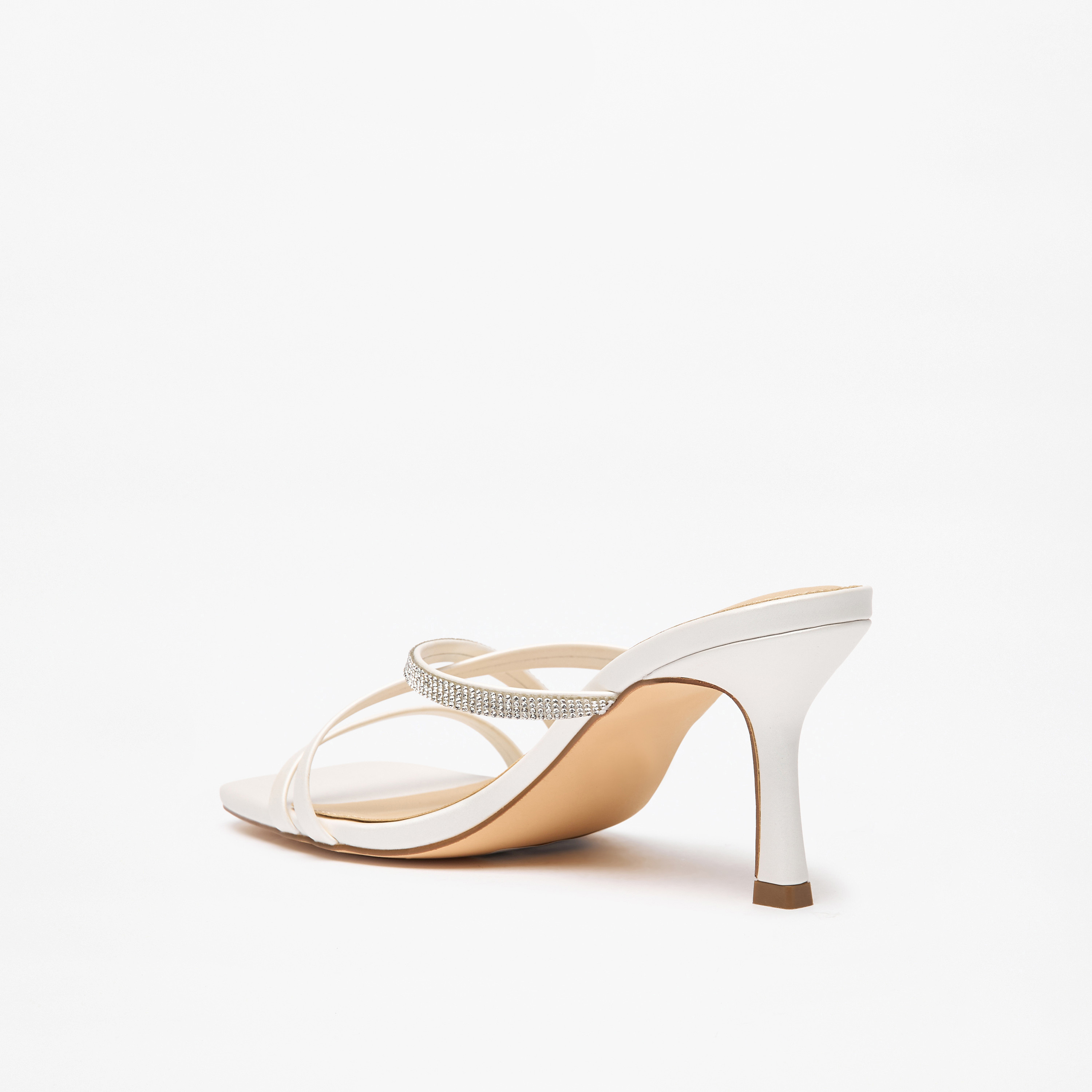 Flora Bella Embellished Cross Strap Slip-On Sandals with Flared Heels-women-shoes-sandals-heeled-image-2