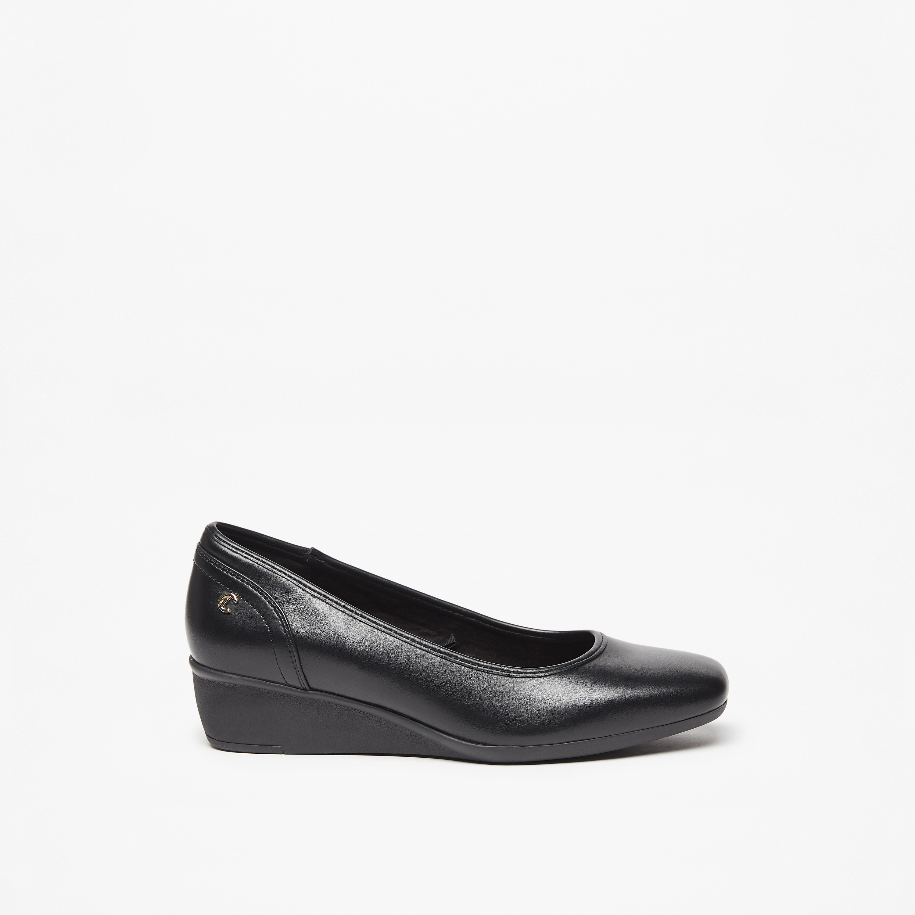 Le Confort Solid Slip-On Shoes with Wedge Heels-women-shoes-heels-image-3