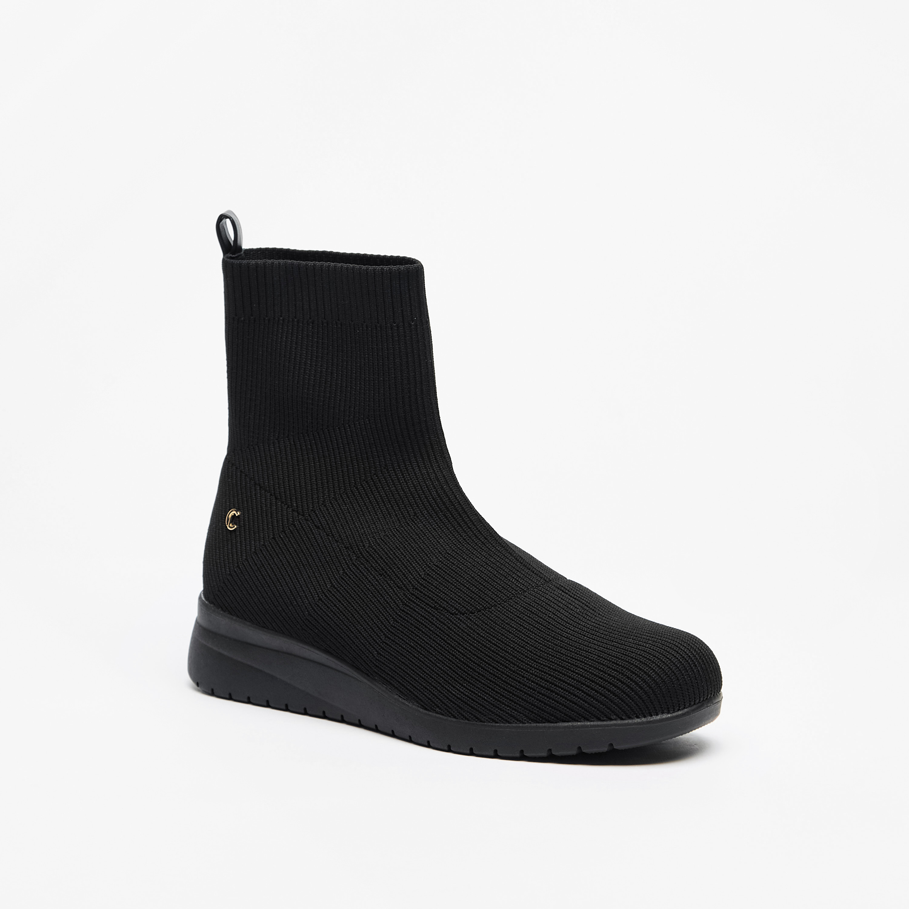 بوت بارز الملمس وسهل الارتداء للكاحل من لو كونفورت-women-shoes-boots-image-1