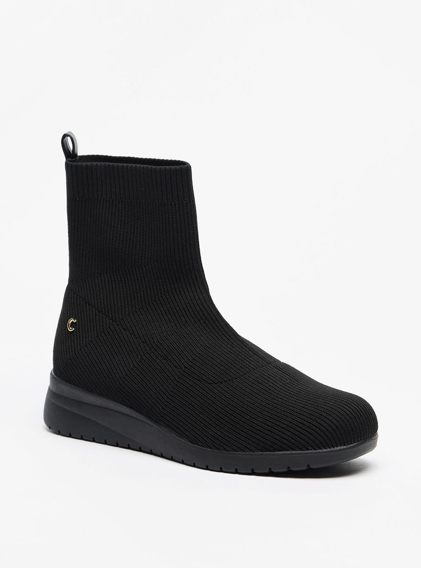 بوت بارز الملمس وسهل الارتداء للكاحل من لو كونفورت-women-shoes-boots-image-1