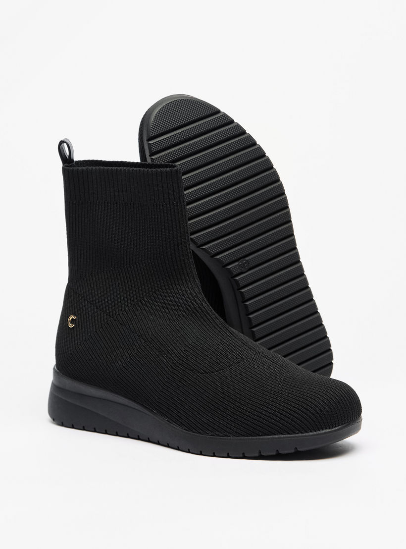 بوت بارز الملمس وسهل الارتداء للكاحل من لو كونفورت-women-shoes-boots-image-4