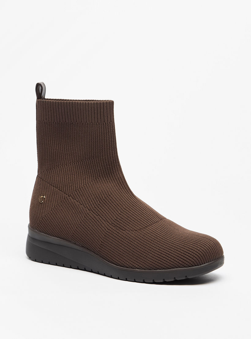 Le Confort Textured Slip-On Ankle Boots-women-shoes-boots-image-1