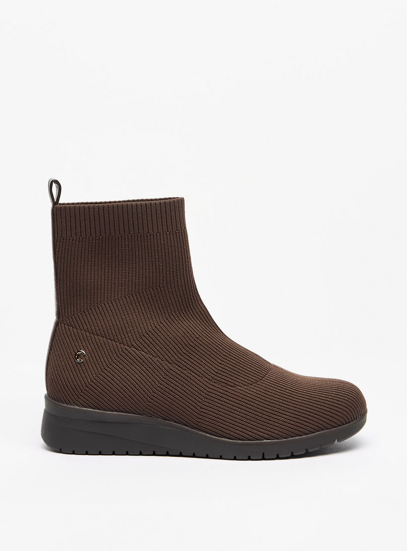 Le Confort Textured Slip-On Ankle Boots-women-shoes-boots-image-3