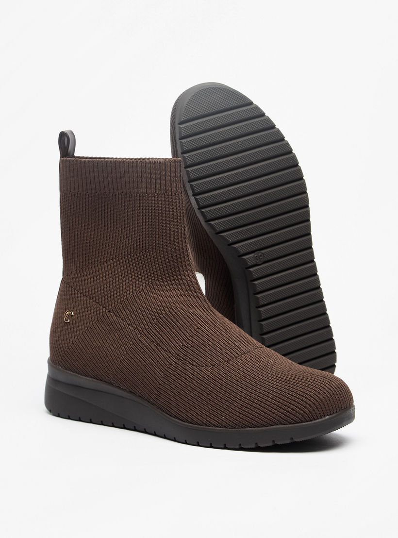 Le Confort Textured Slip-On Ankle Boots-women-shoes-boots-image-4
