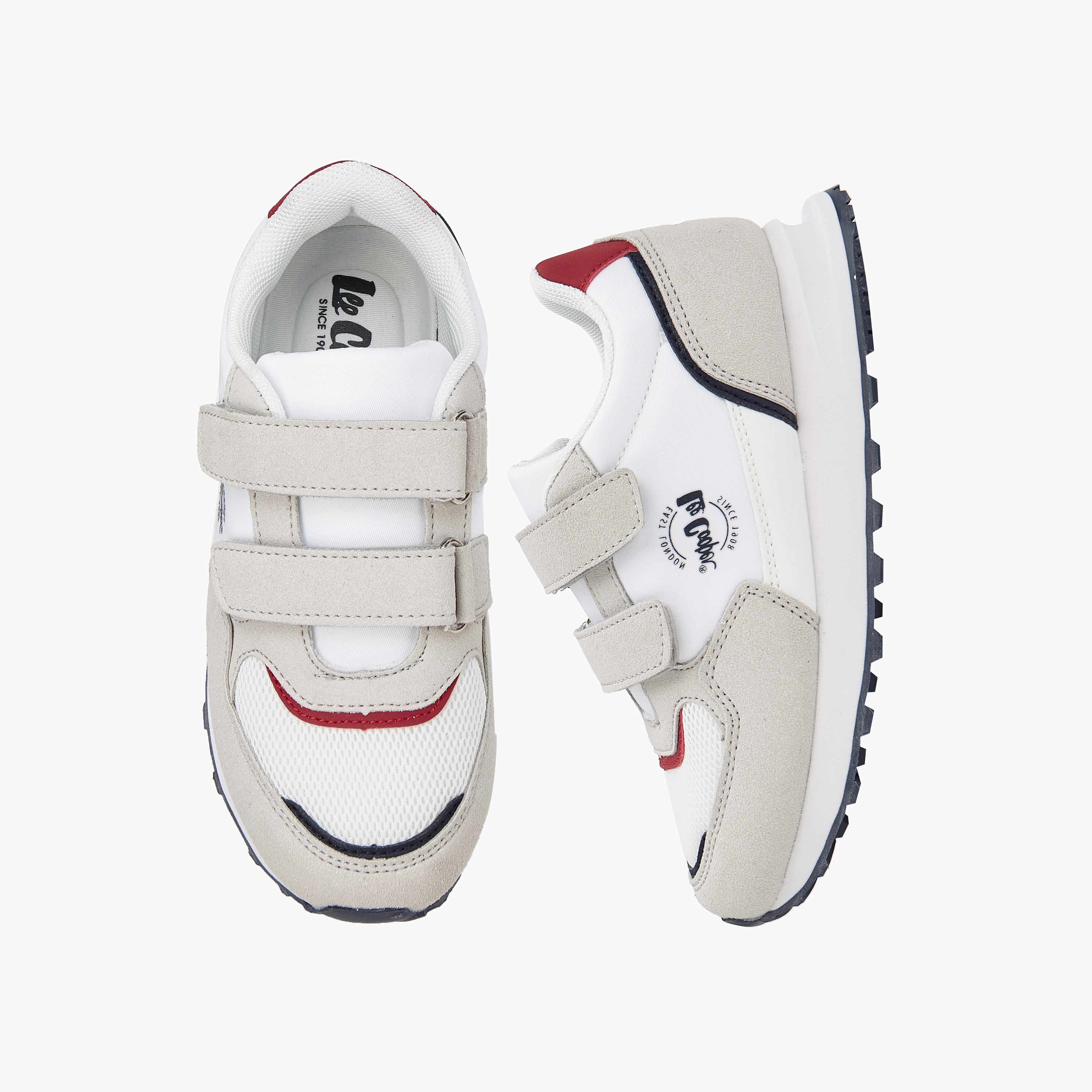 Lee Cooper Boys' Colourblock Sneakers with Hook and Loop Closure-boys-shoes-sneakers-image-1