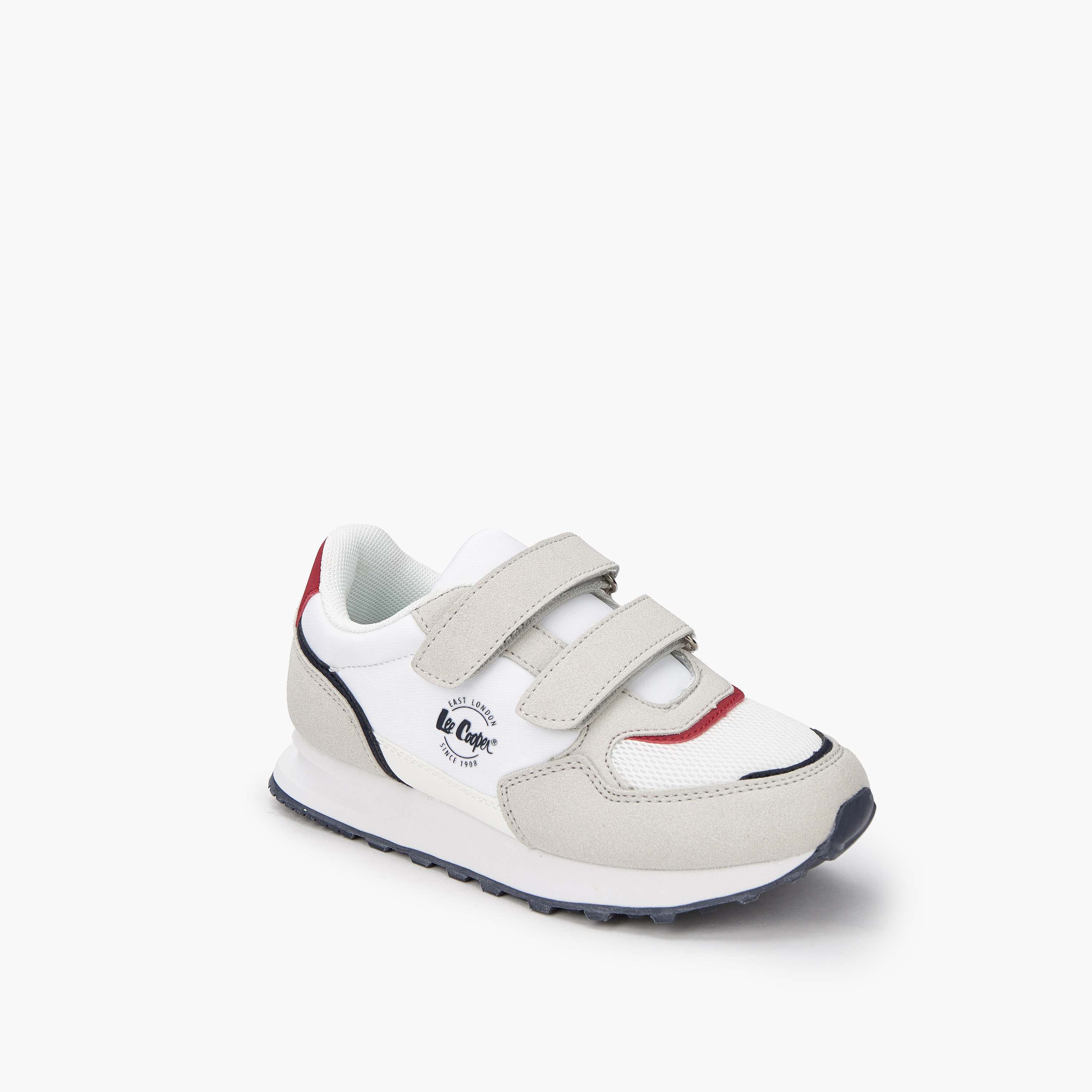 Lee Cooper Boys' Colourblock Sneakers with Hook and Loop Closure-boys-shoes-sneakers-image-3