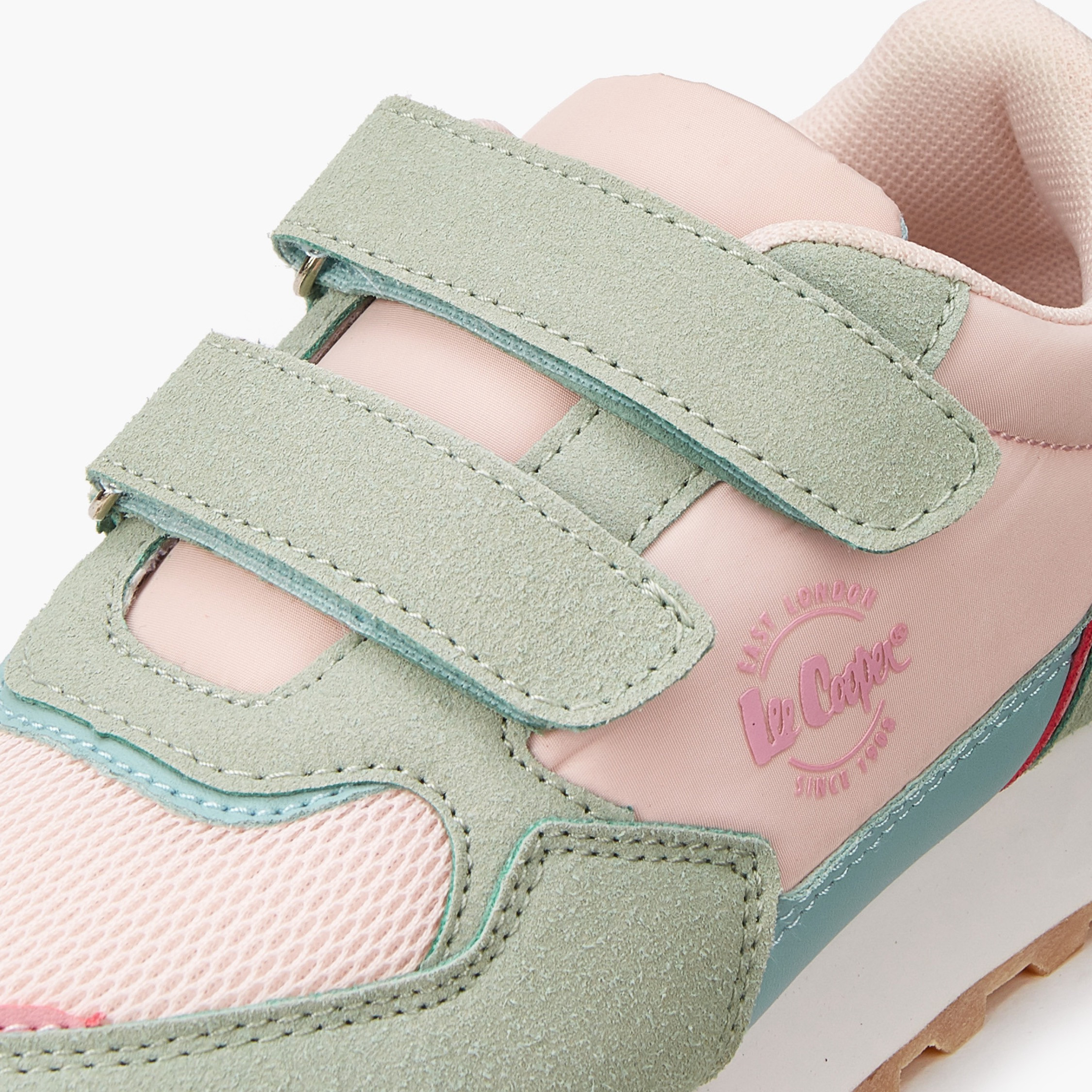 Lee Cooper Girls' Colourblock Sneakers with Hook and Loop Closure-girls-shoes-sneakers-image-5