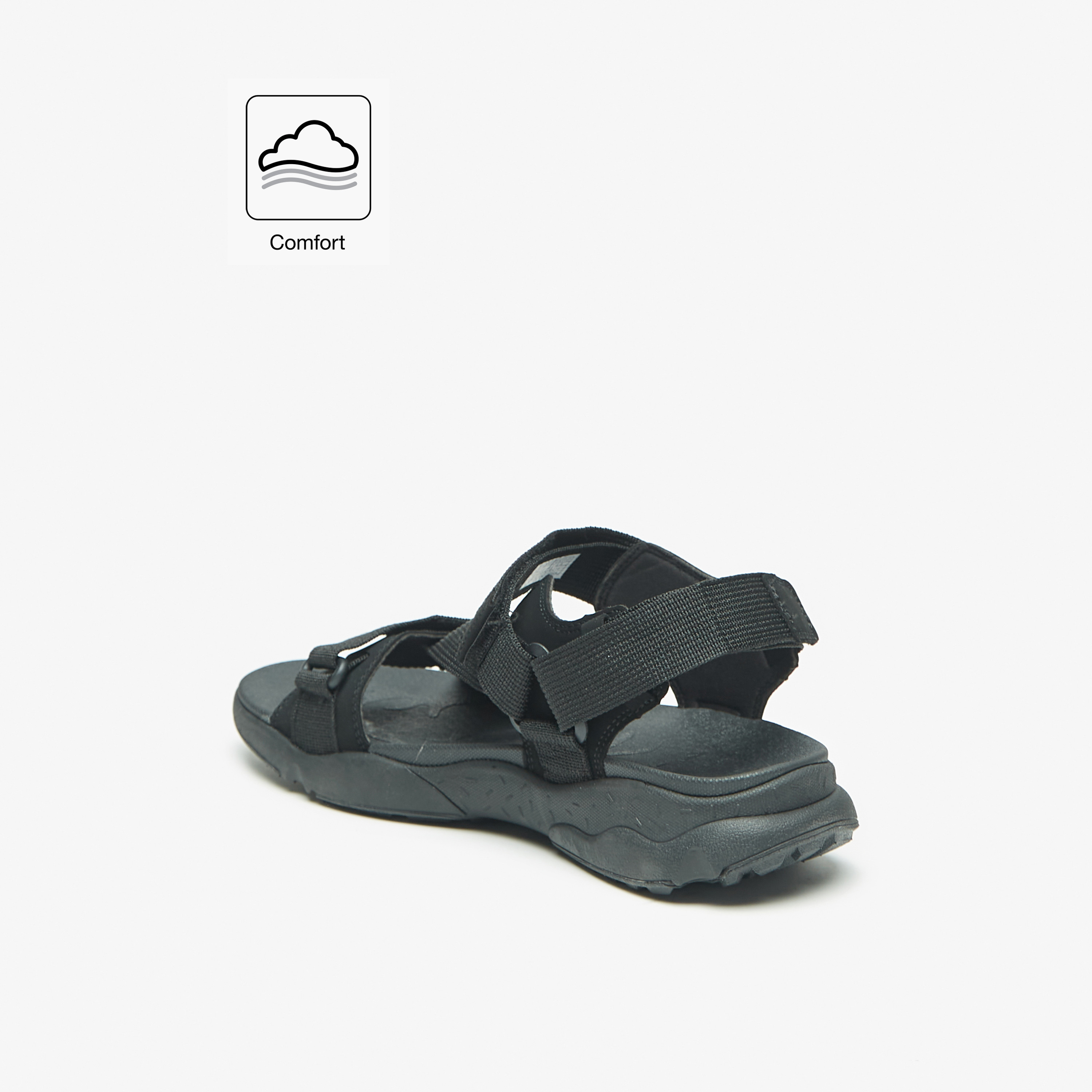 صندل خفيف مريح بارز الملمس بشريط إغلاق لاصق من لوكونفورت-men-shoes-sandals-image-2
