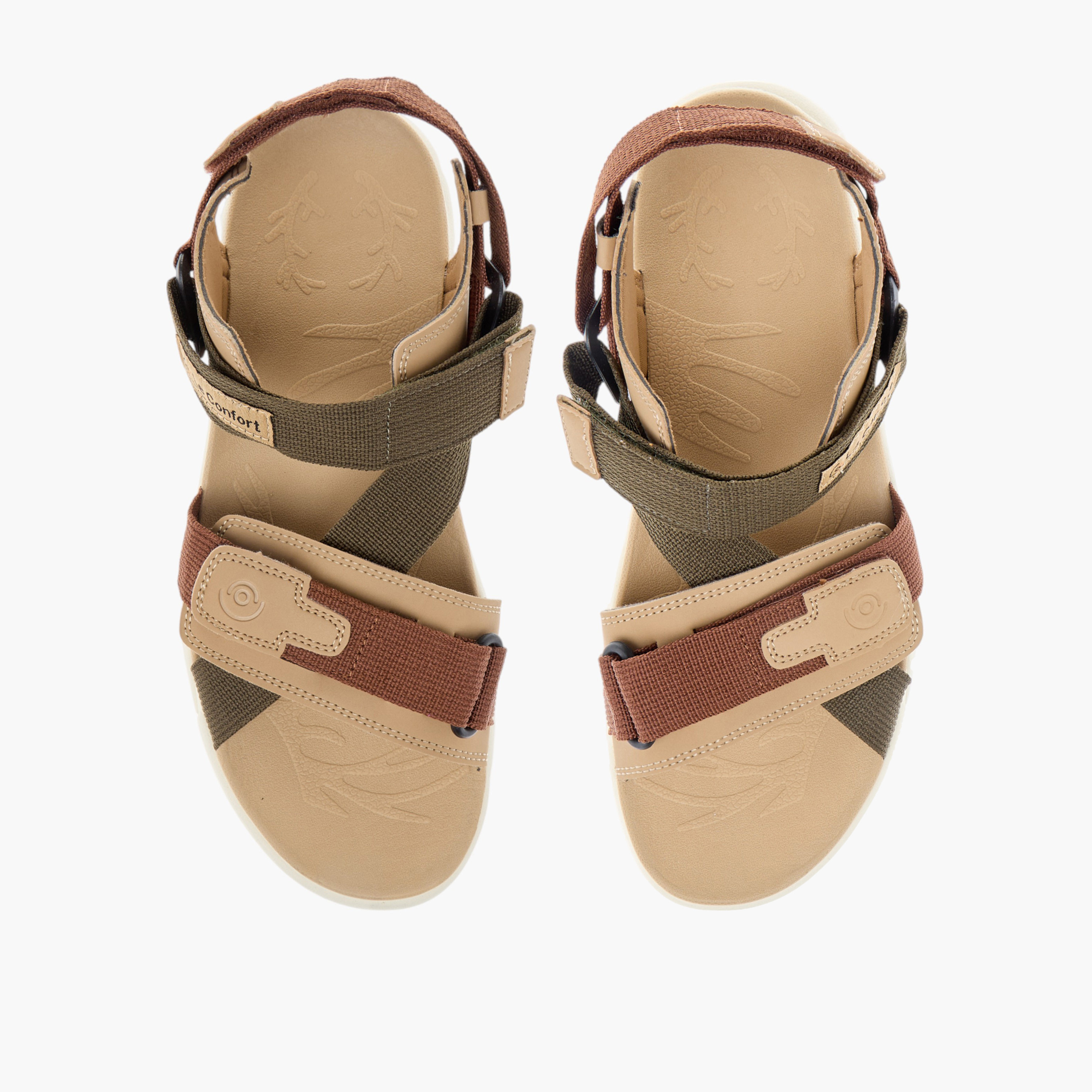 Le Confort Textured Comfort Floaters with Hook and Loop Closure-men-shoes-sandals-image-1
