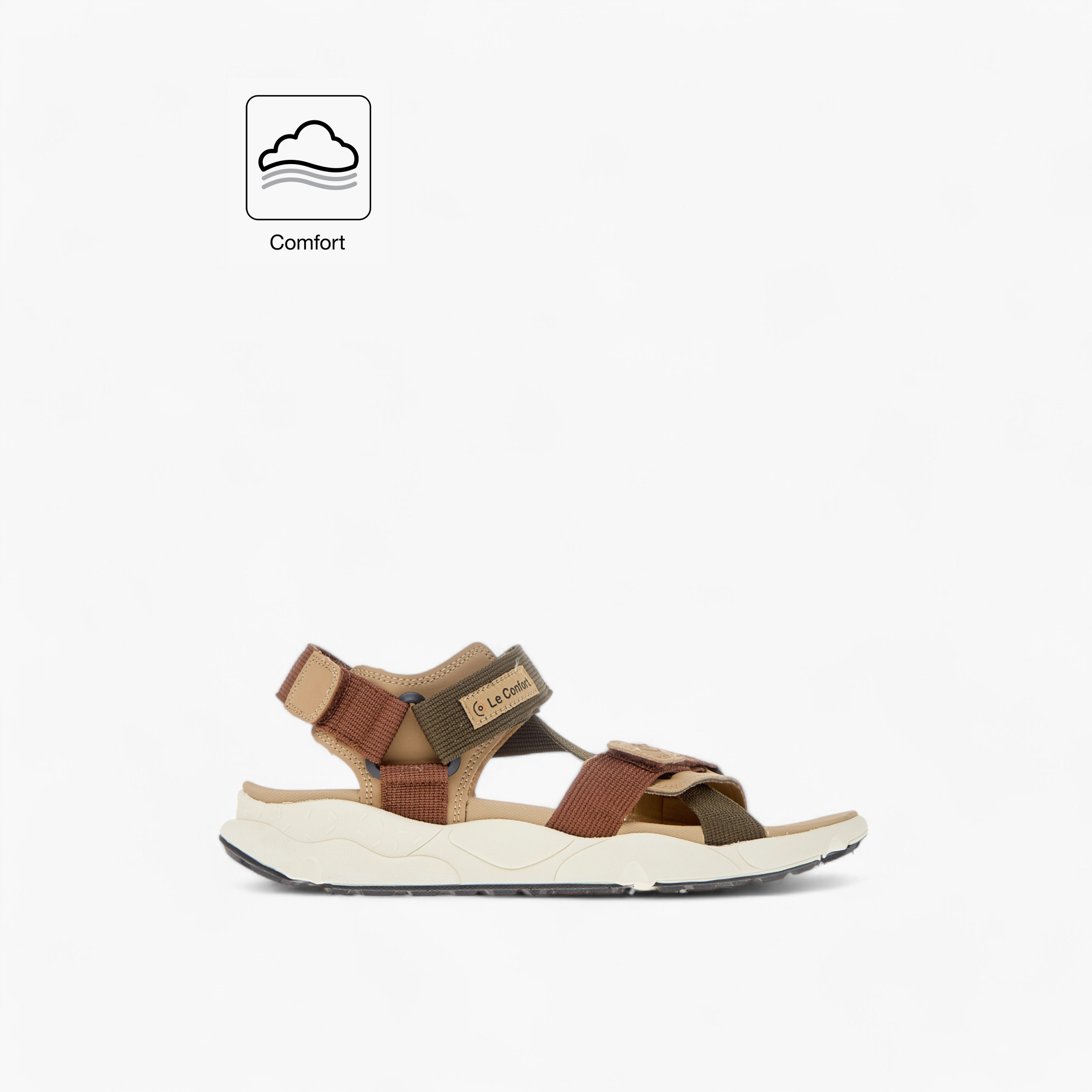 Le Confort Textured Comfort Floaters with Hook and Loop Closure-men-shoes-sandals-image-2