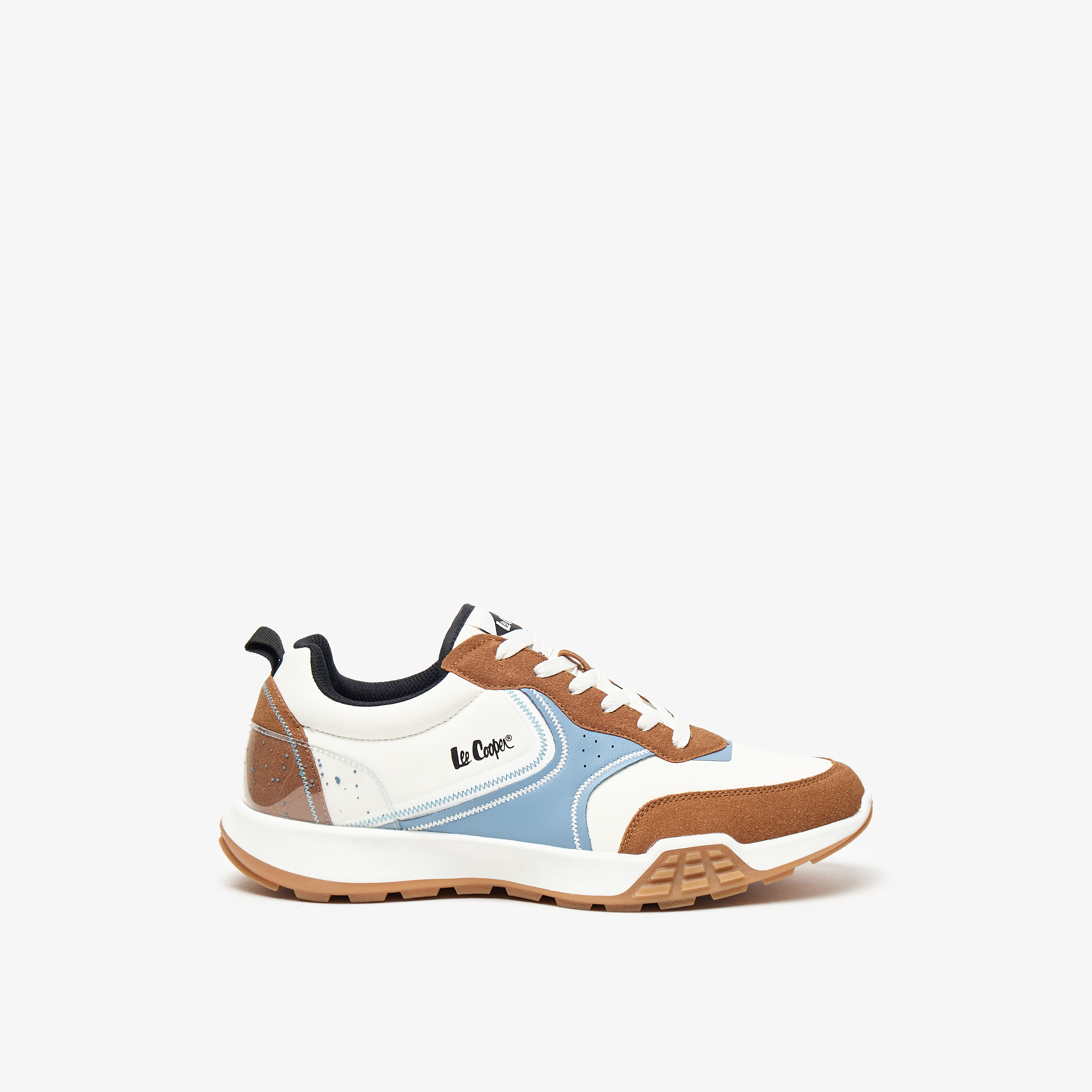 Lee Cooper Men's Colourblock Sneakers with Lace-Up Closure-men-shoes-sneakers-image-3