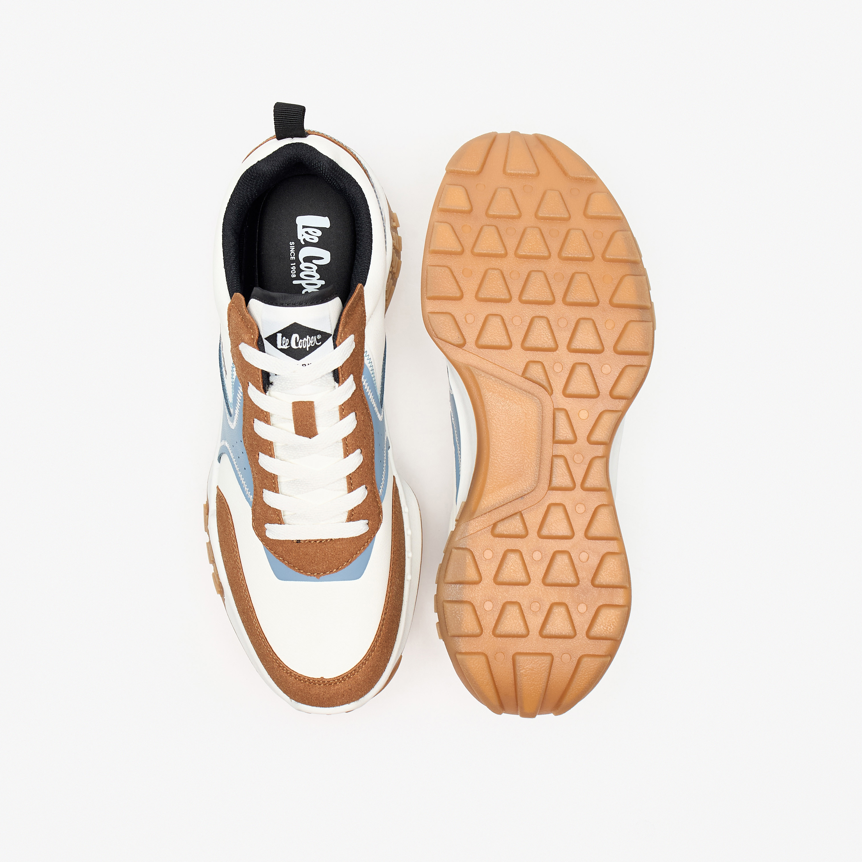 Lee Cooper Men's Colourblock Sneakers with Lace-Up Closure-men-shoes-sneakers-image-4