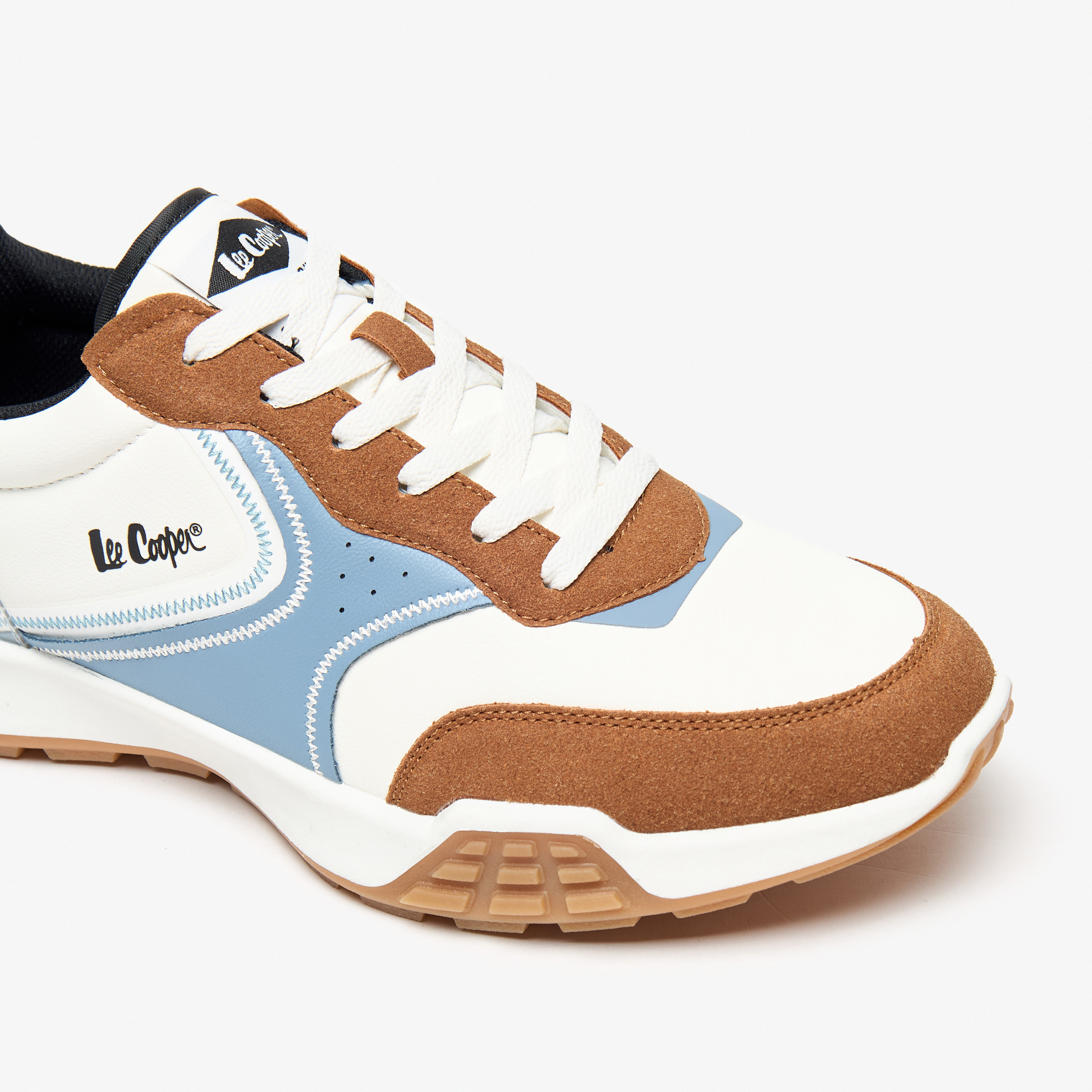 Lee Cooper Men's Colourblock Sneakers with Lace-Up Closure-men-shoes-sneakers-image-5
