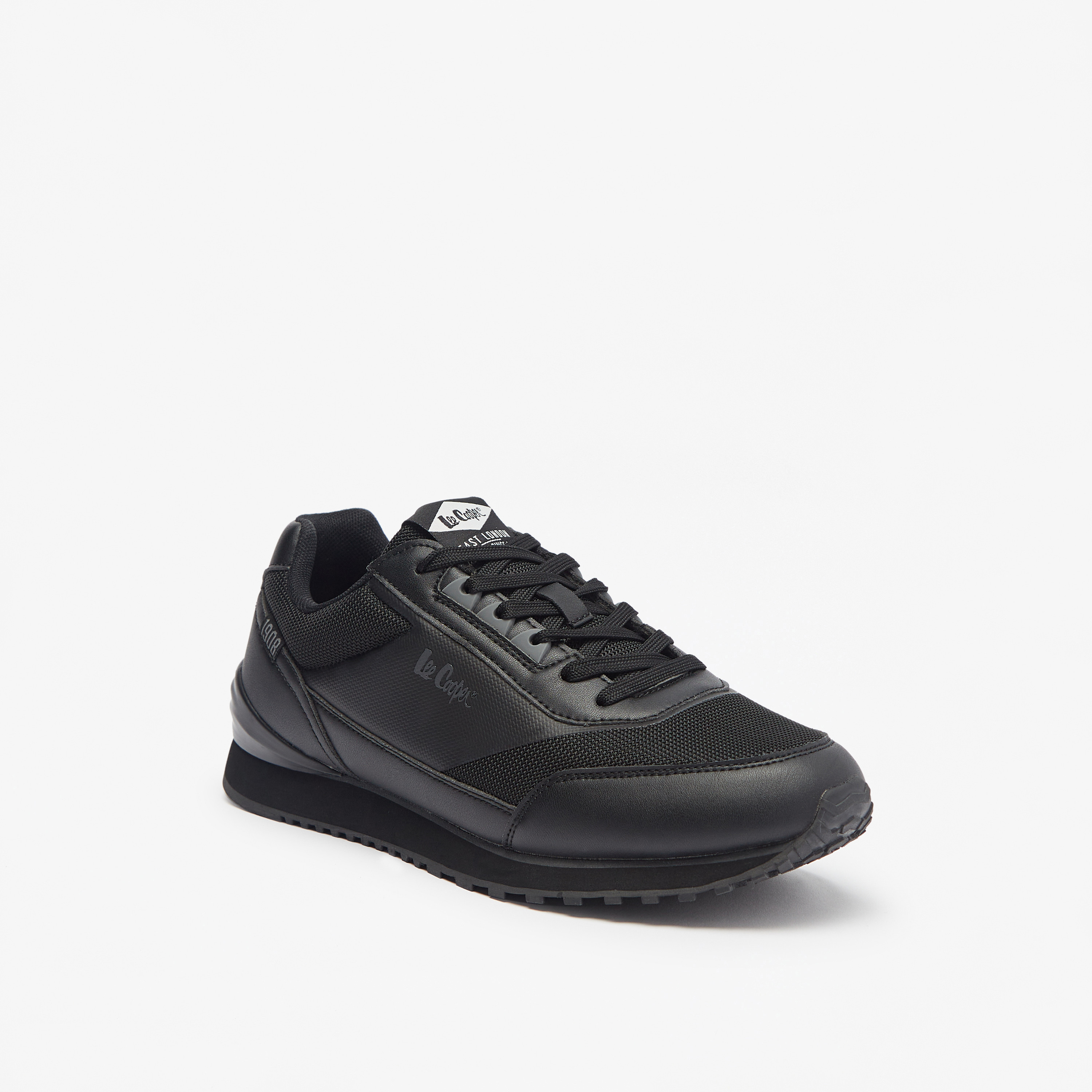 Lee Cooper Men's Panelled Lace-Up Low Ankle Sneakers-men-shoes-sneakers-image-1