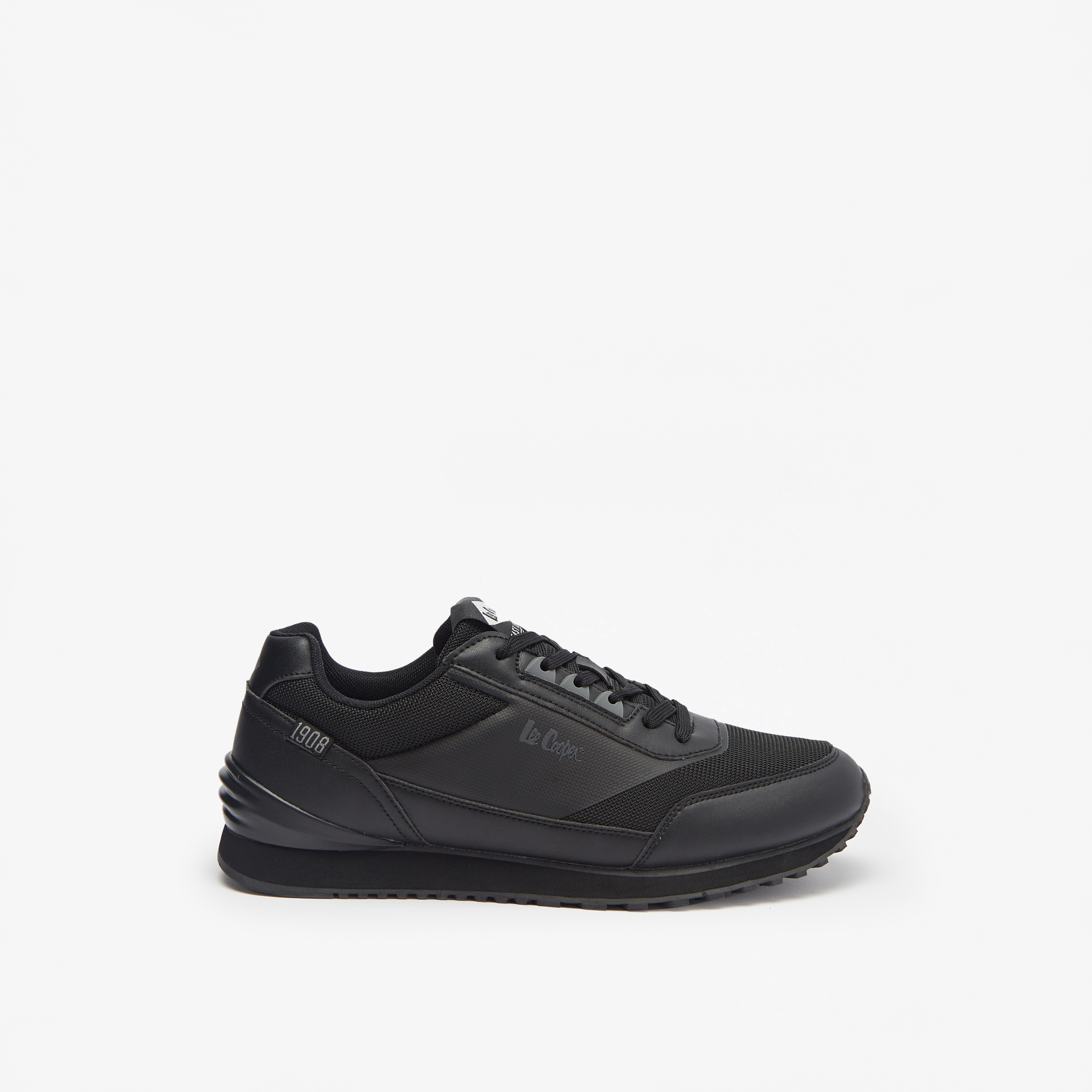 Lee Cooper Men's Panelled Lace-Up Low Ankle Sneakers-men-shoes-sneakers-image-3