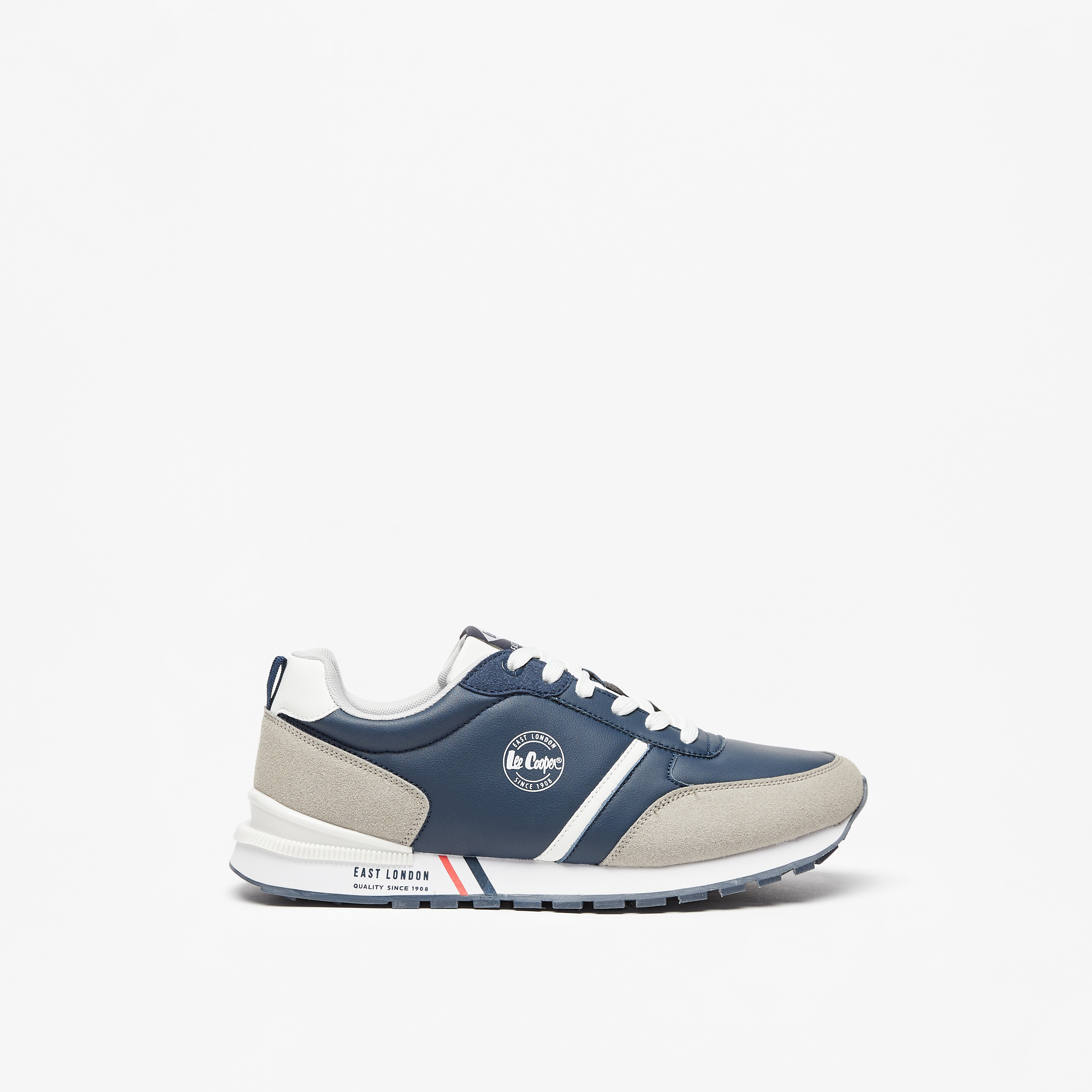 Lee Cooper Men's Panelled Low Ankle Lace-Up Sneakers-men-shoes-sneakers-image-3