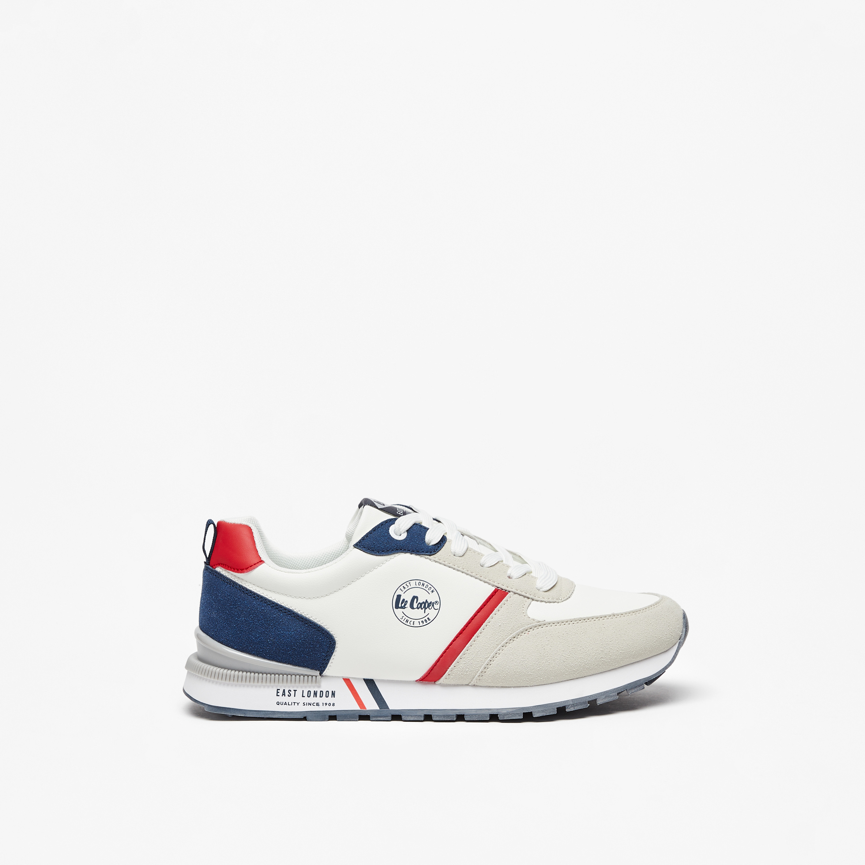 Lee Cooper Men's Panelled Low Ankle Lace-Up Sneakers-men-shoes-sneakers-image-3