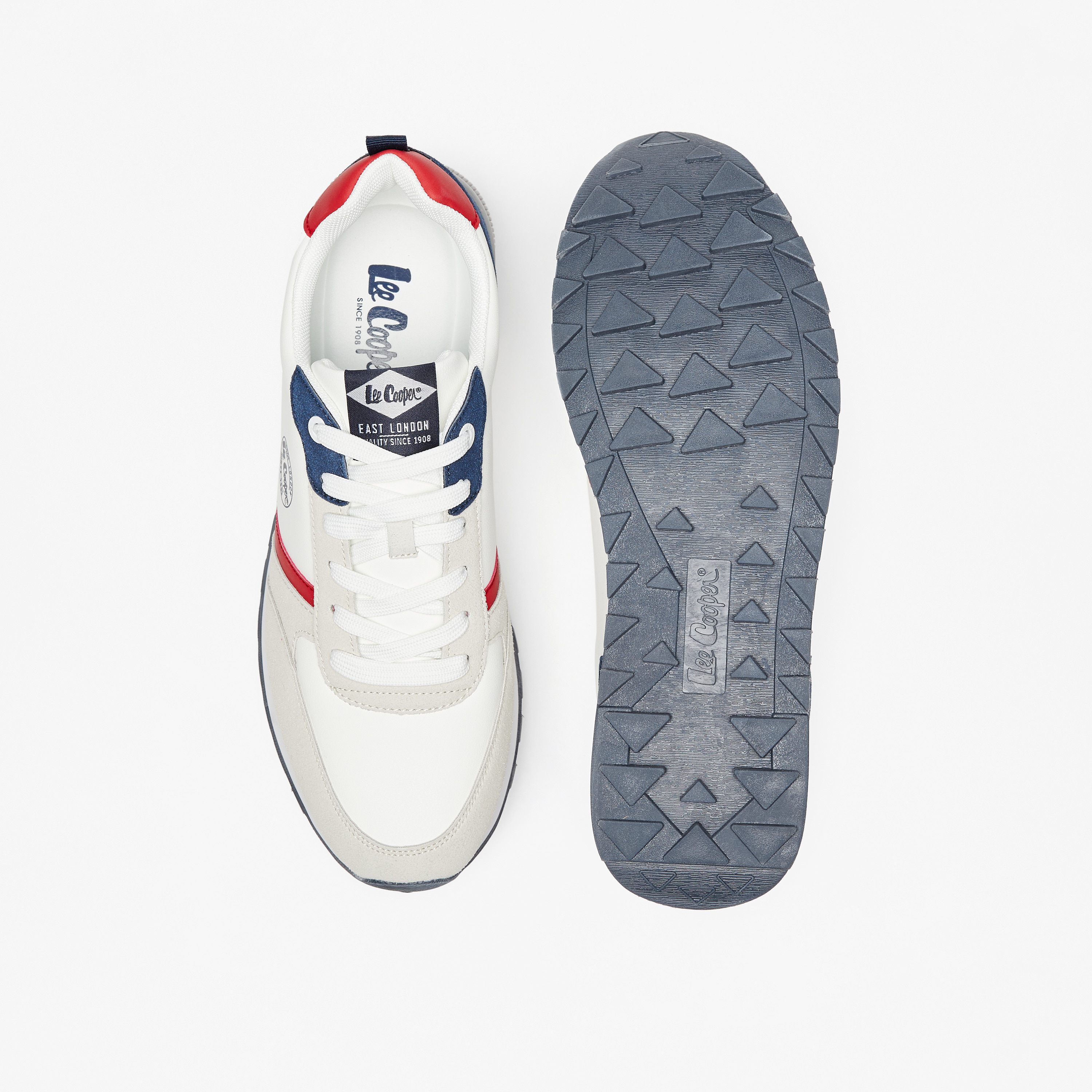 Lee Cooper Men's Panelled Low Ankle Lace-Up Sneakers-men-shoes-sneakers-image-4