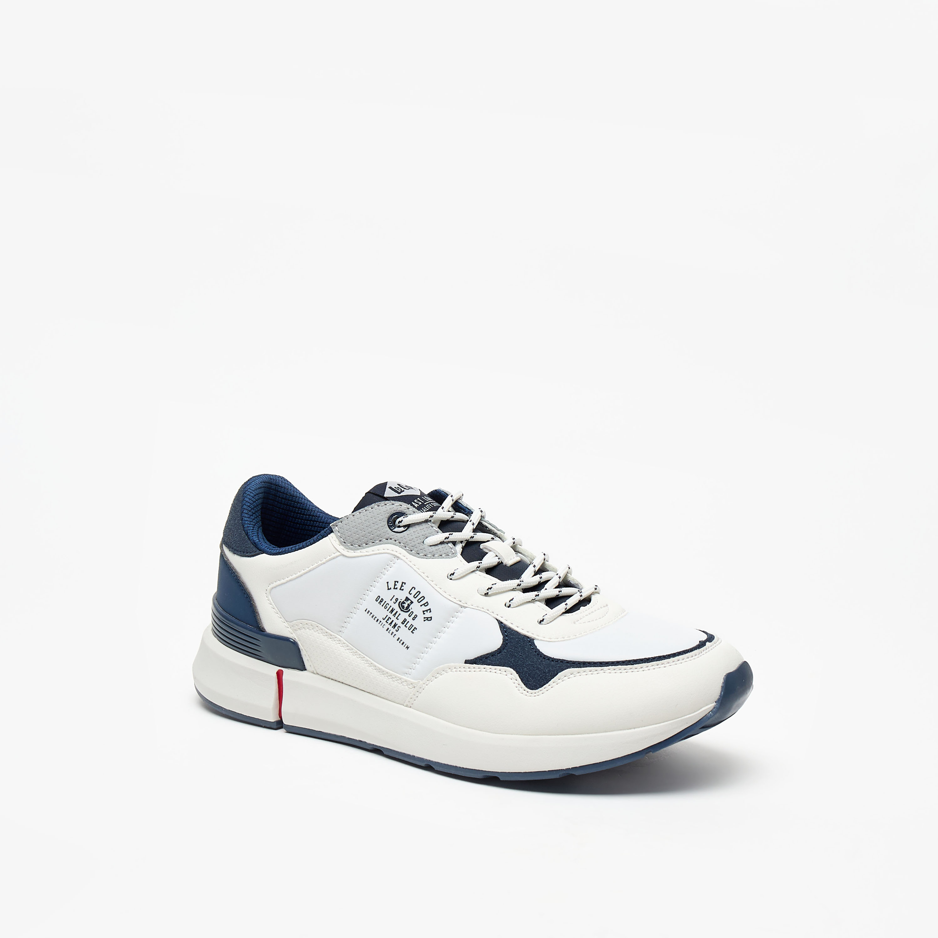 Lee Cooper Men's Colourblock Sneakers with Lace-Up Closure-men-shoes-sneakers-image-1