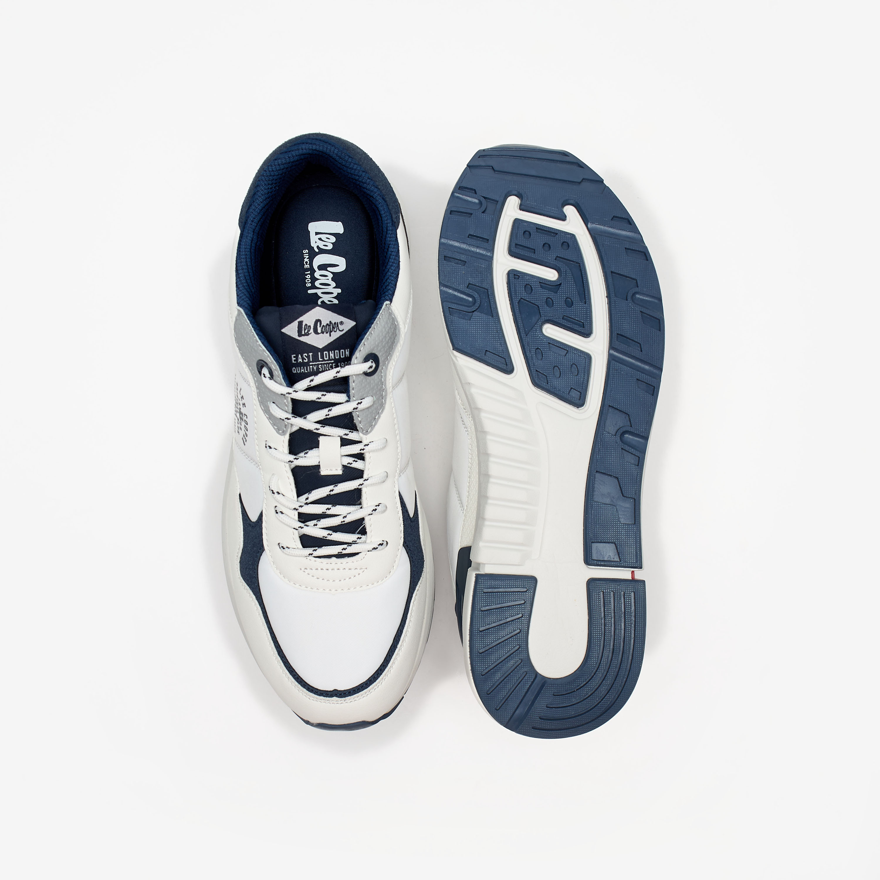 Lee Cooper Men's Colourblock Sneakers with Lace-Up Closure-men-shoes-sneakers-image-4