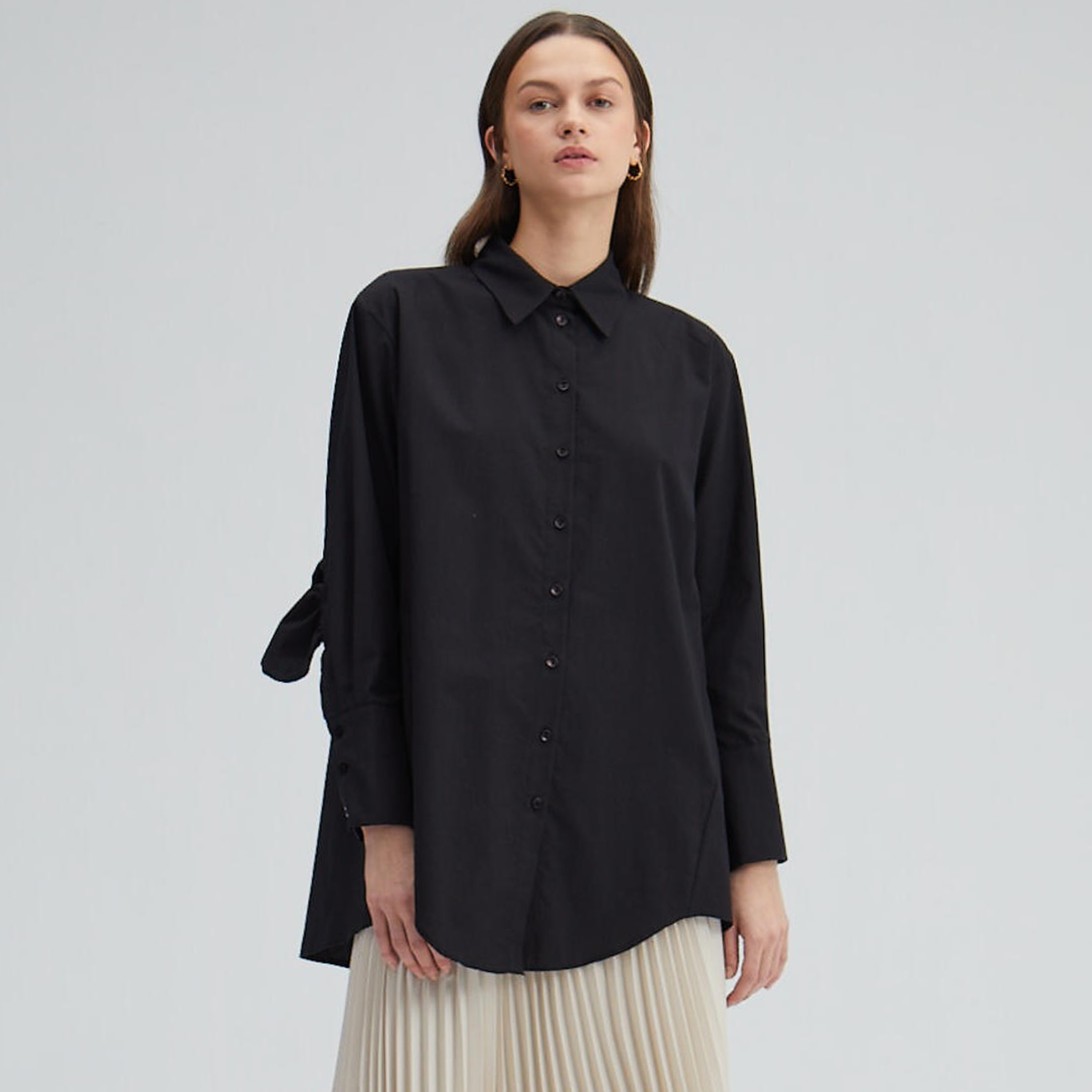 قميص بأكمام طويلة بياقة سادة من توش بريف-women-clothing-shirtsandblouses-blouses-image-4