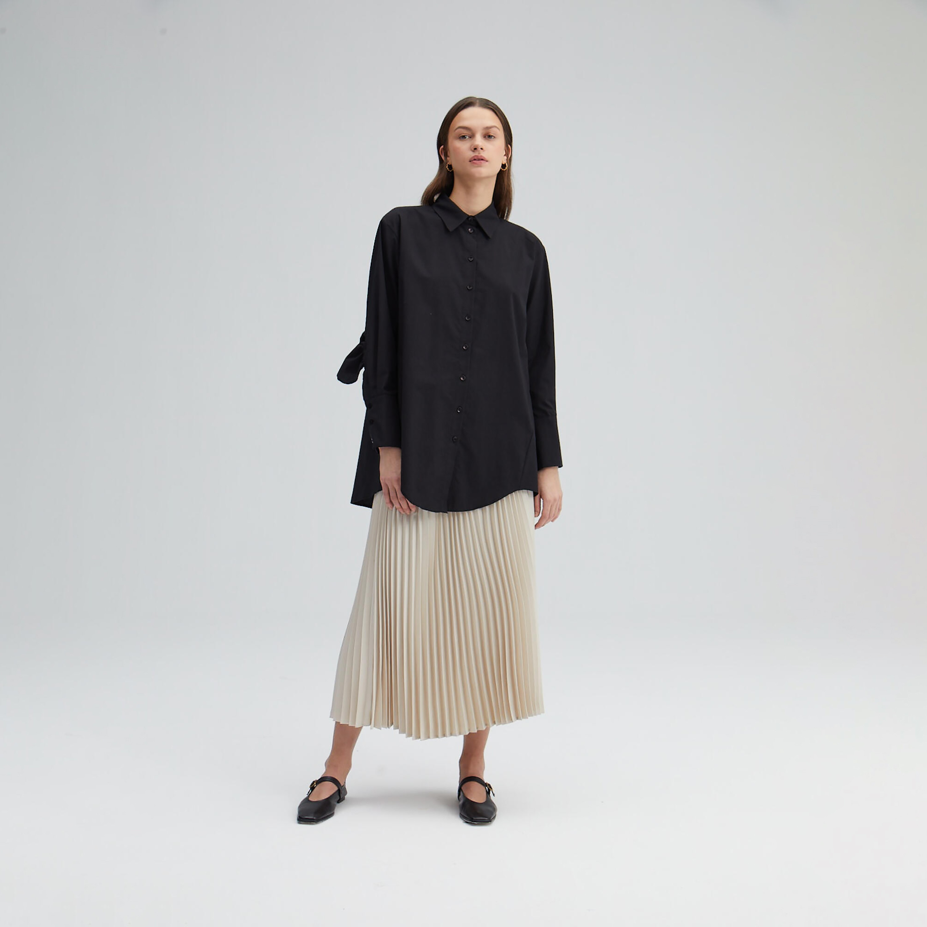 Touche Prive Plain Collared Long Sleeves Shirt-women-clothing-shirtsandblouses-blouses-image-2
