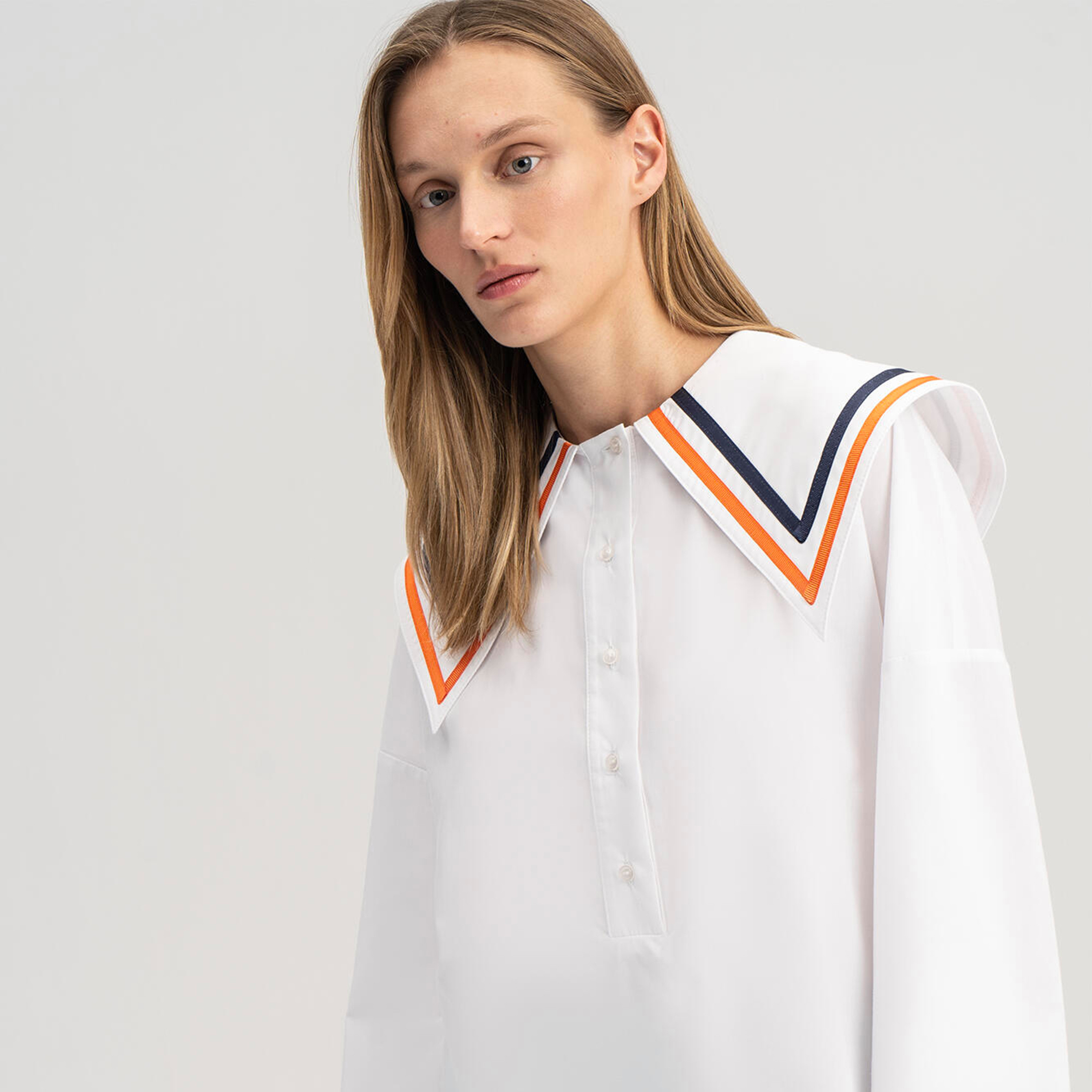 تونك بأكمام طويلة وياقة بيتر بان سادة من توش بريف-women-clothing-shirtsandblouses-blouses-image-4