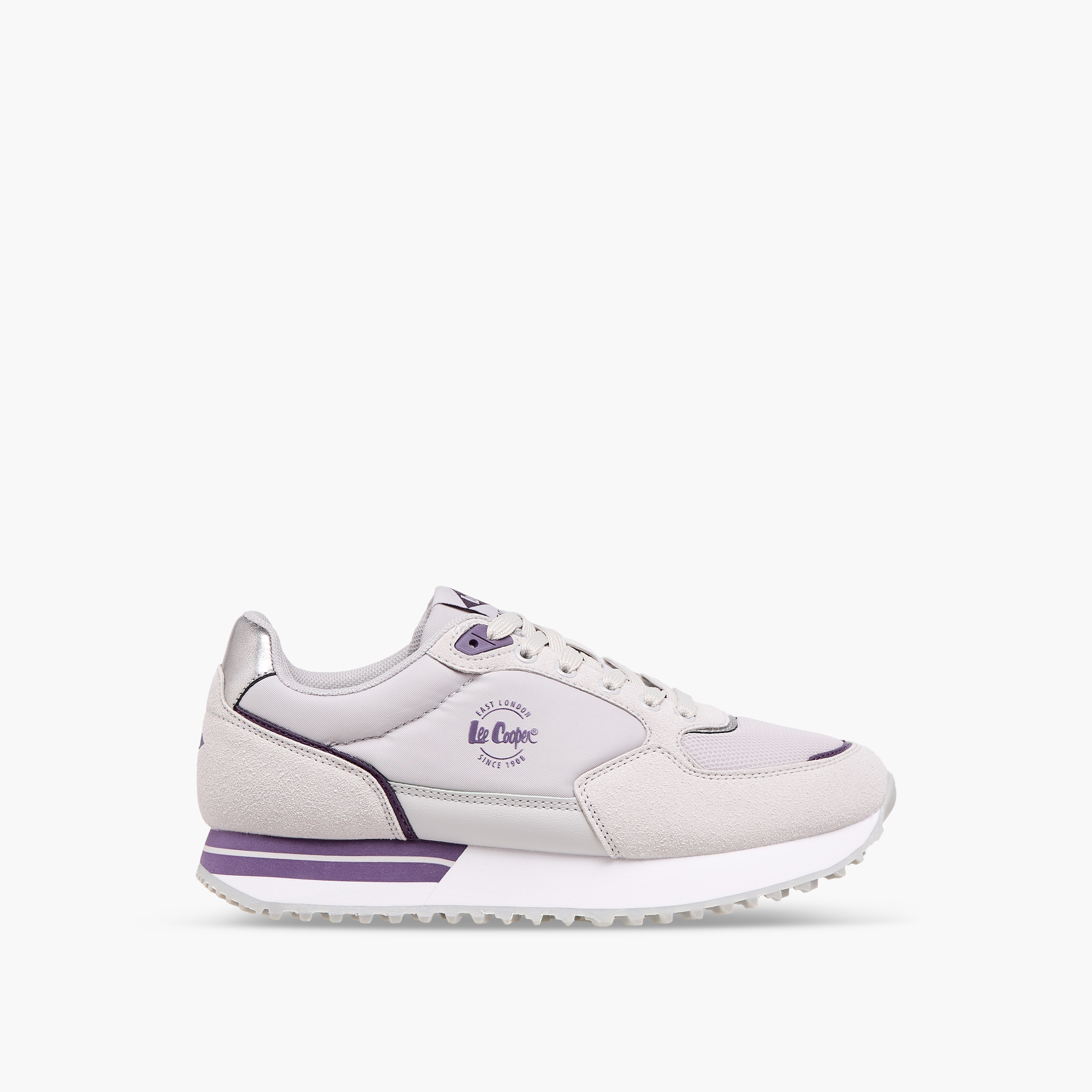 Lee Cooper Women's Logo Print Sneakers with Lace-Up Closure-women-shoes-sneakers-image-4