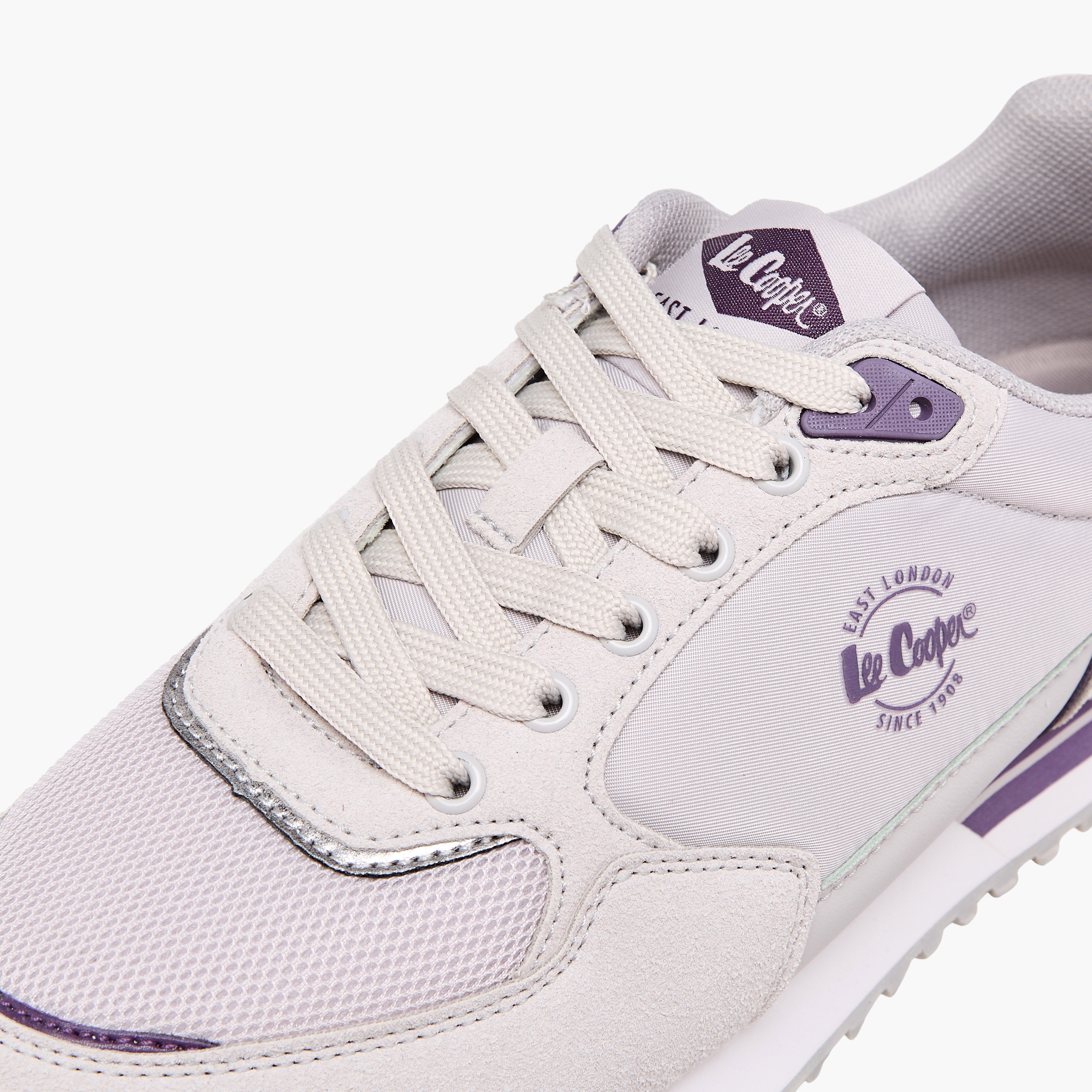Lee Cooper Women's Logo Print Sneakers with Lace-Up Closure-women-shoes-sneakers-image-5