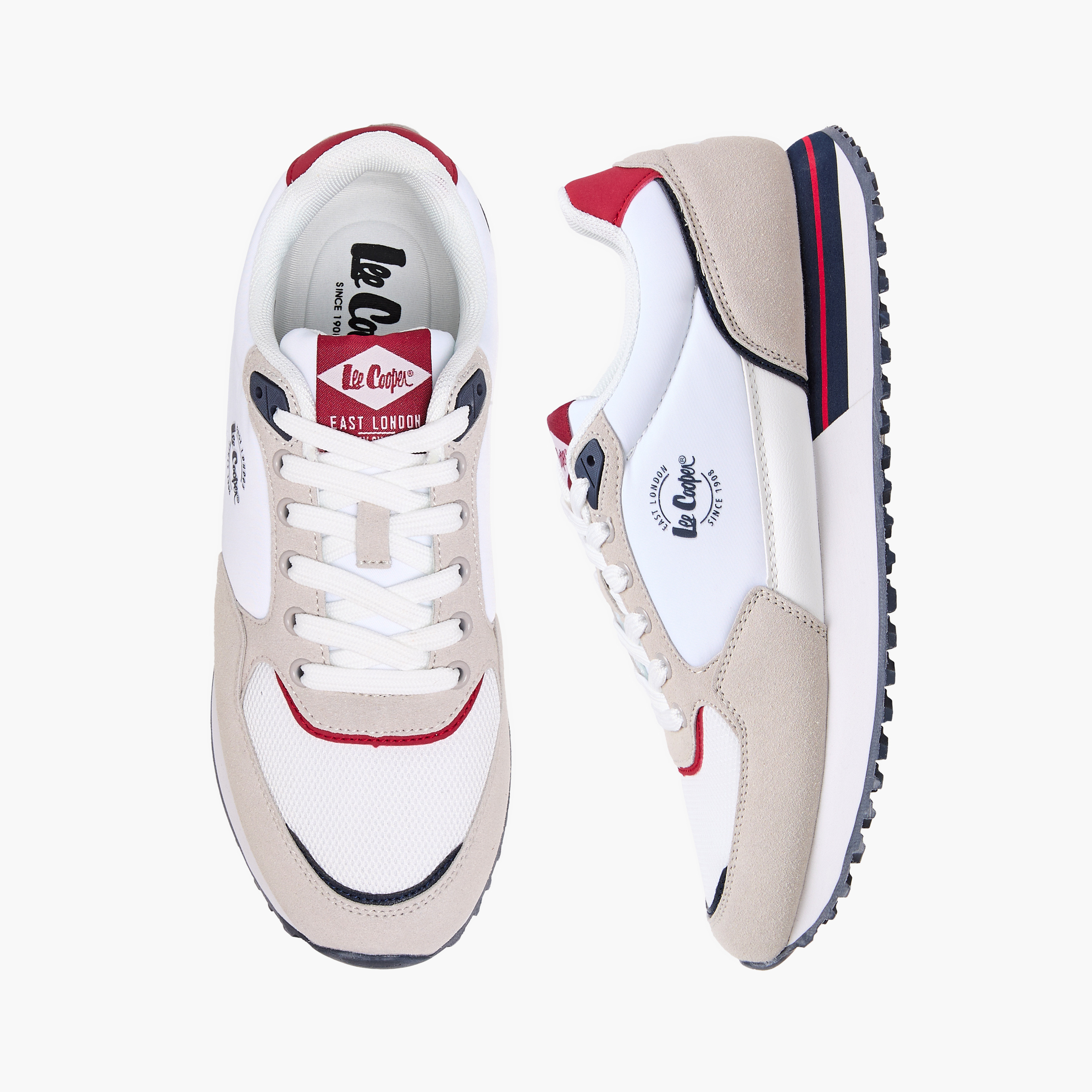Lee Cooper Women's Logo Print Sneakers with Lace-Up Closure-women-shoes-sneakers-image-1