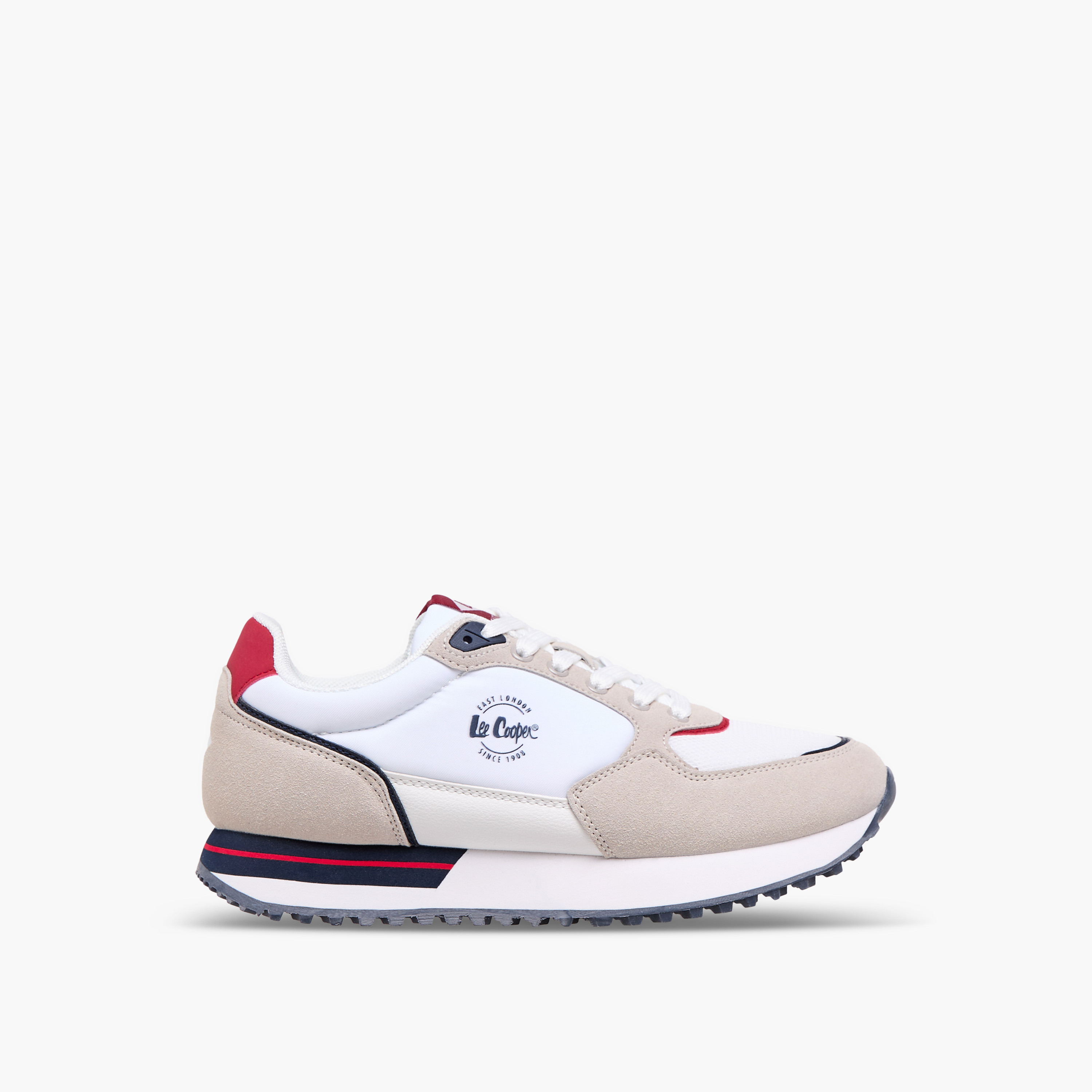 Lee Cooper Women's Logo Print Sneakers with Lace-Up Closure-women-shoes-sneakers-image-3