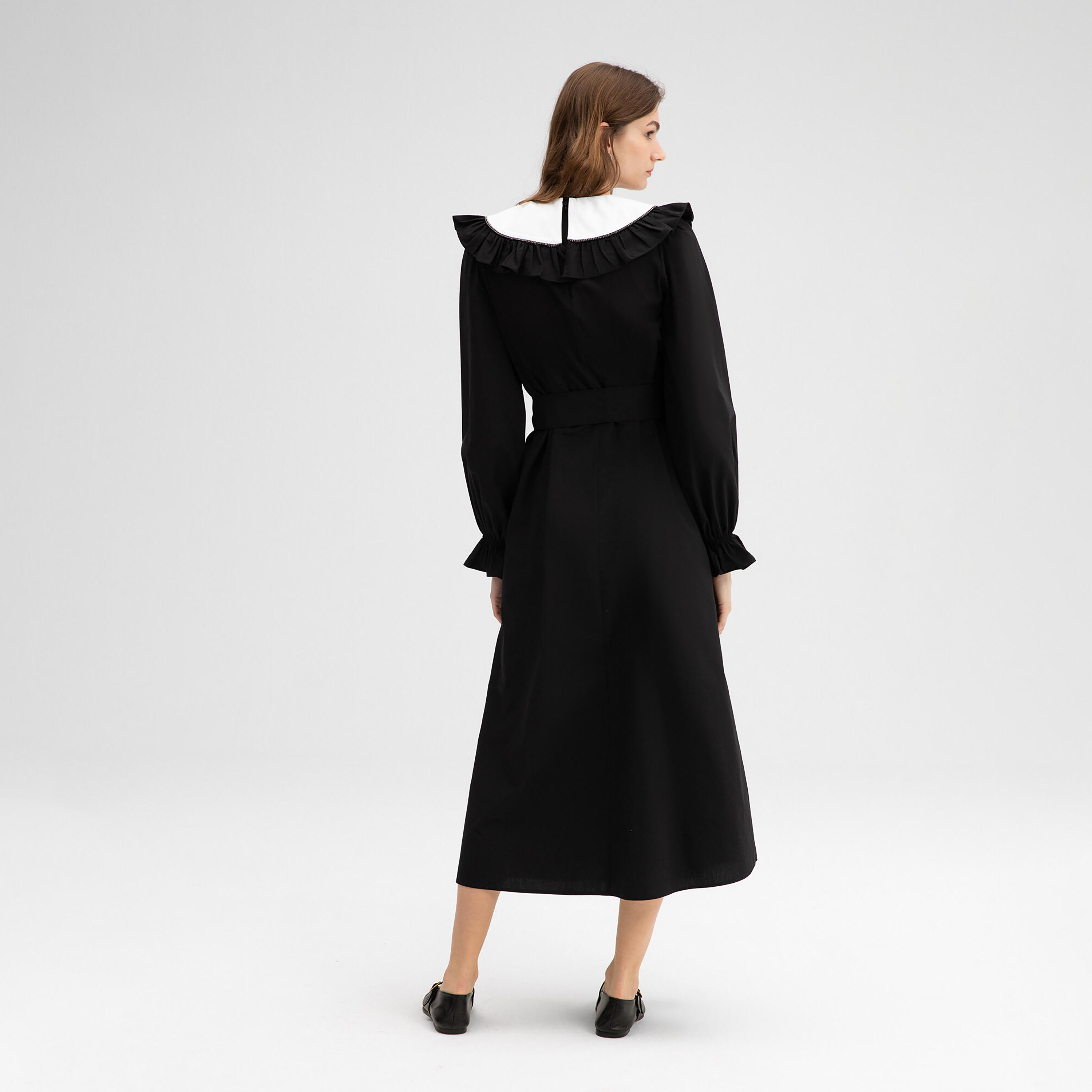 Touche Prive Ruffle Round Neck Belted Maxi Dress-women-clothing-dresses-image-4