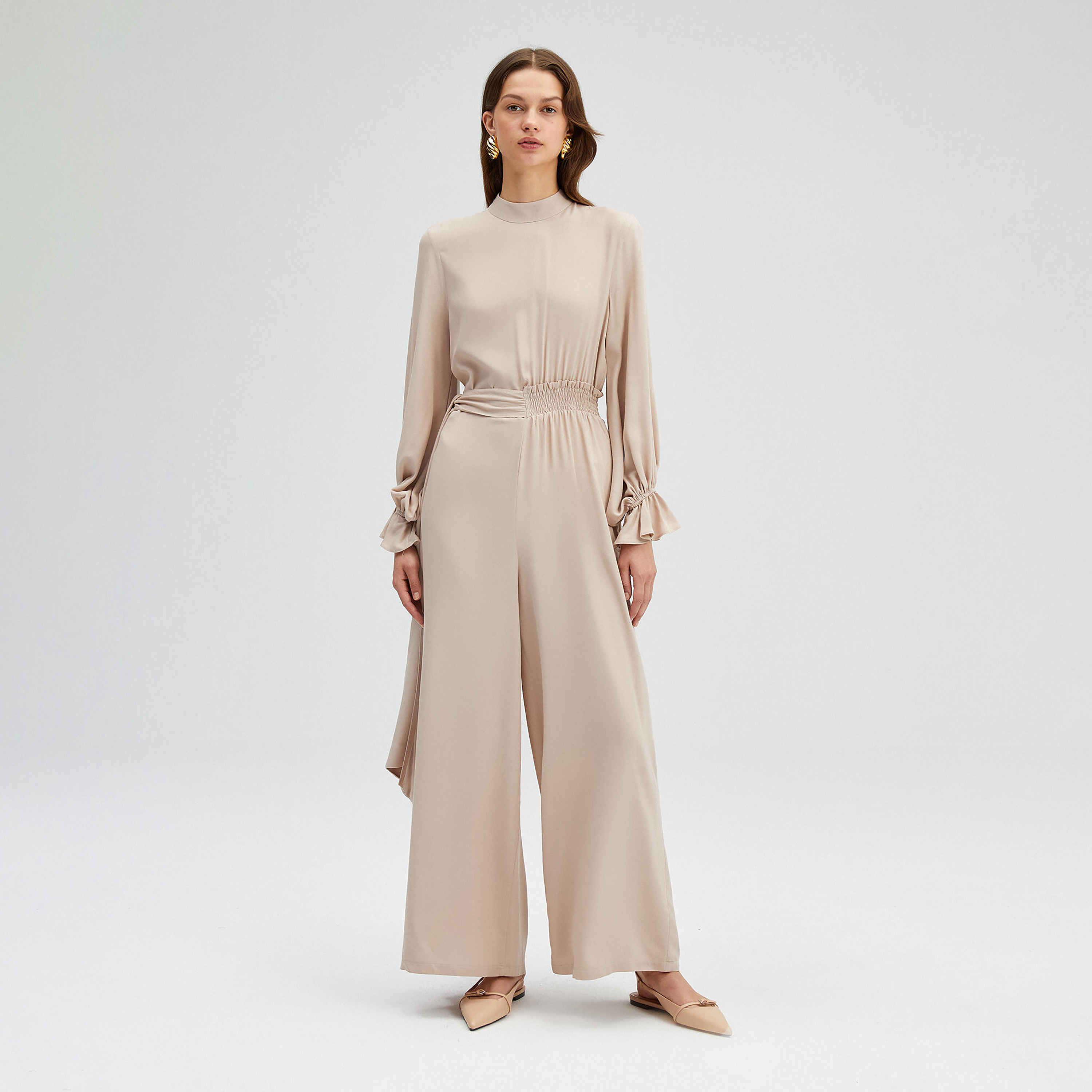 Touche Prive Plain High Neck Jumpsuit-women-clothing-jumpsuits-image-1