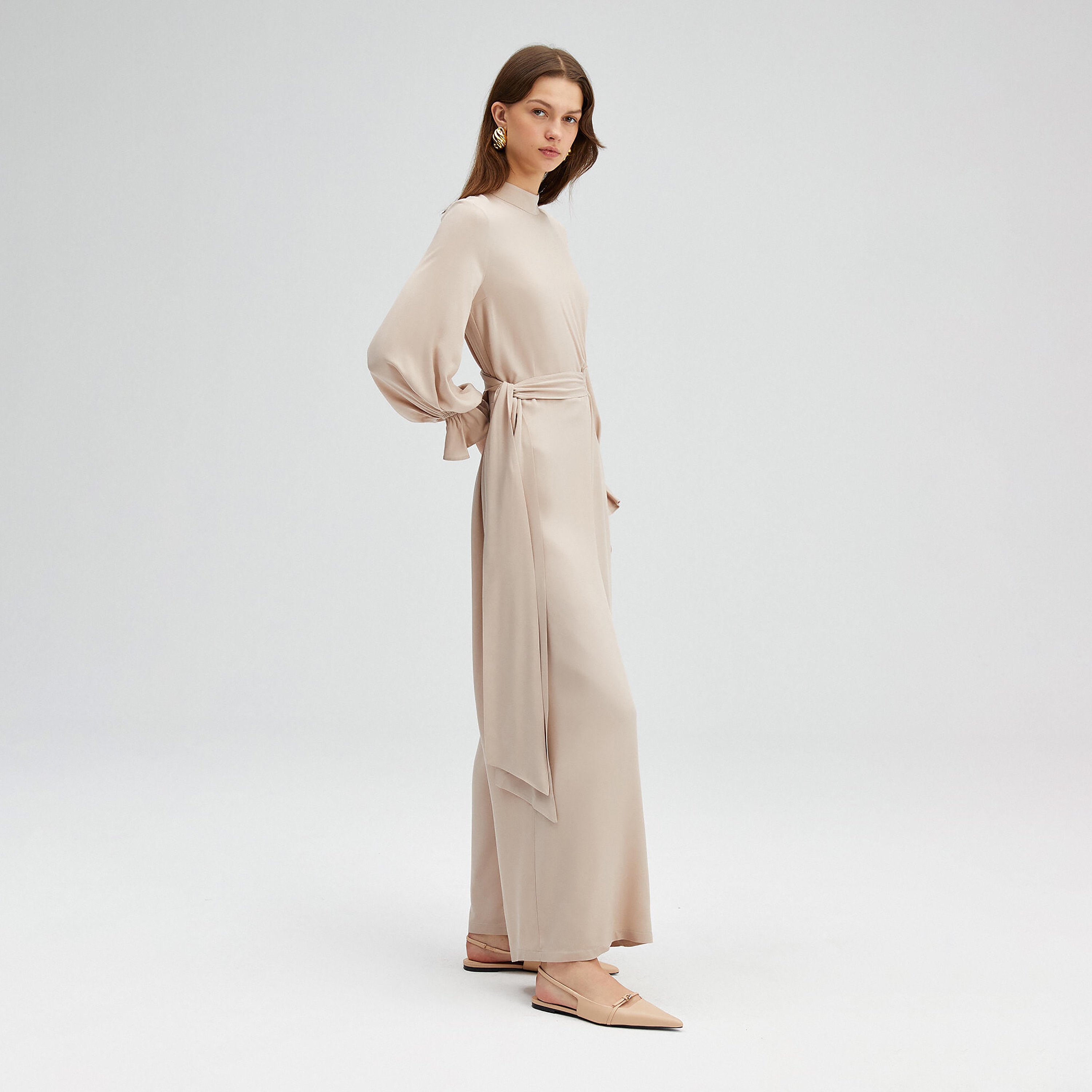جمبسوت سادة بياقة عالية من توش بريف-women-clothing-jumpsuits-image-3