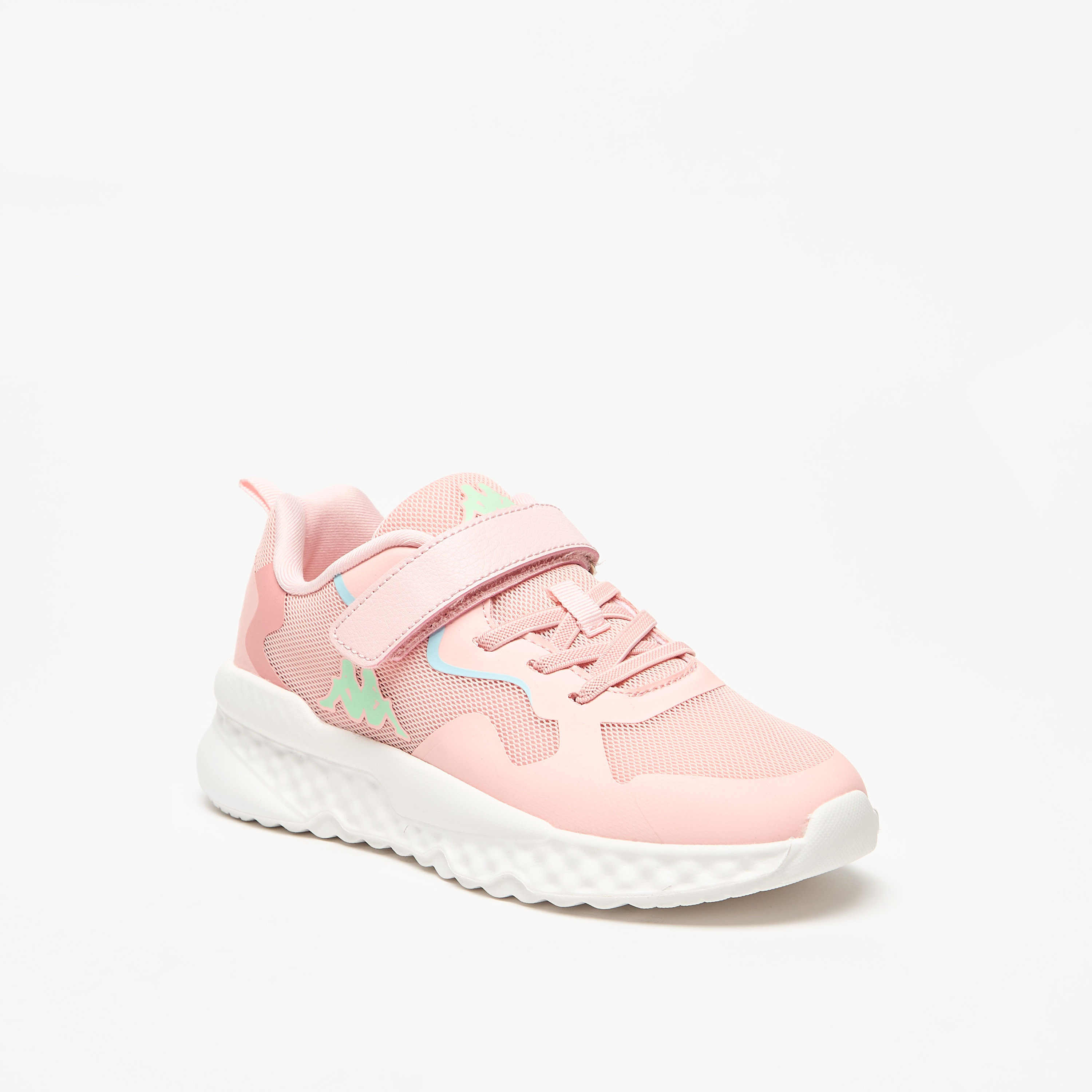 Kappa Girls' Logo Detail Sports Shoes with Hook and Loop Closure-girls-shoes-sneakers-image-1