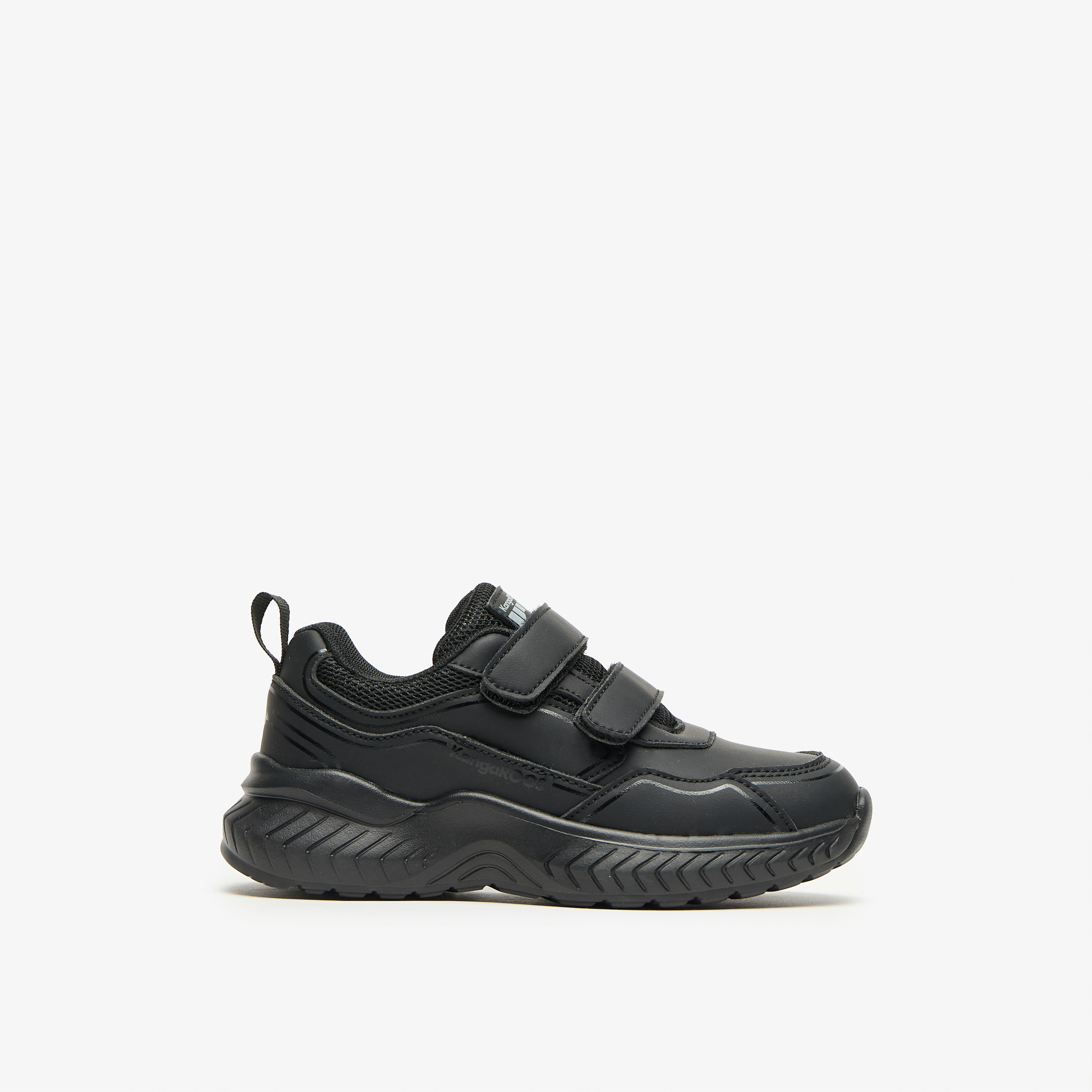 KangaROOS Boys Monotone School Shoes with Hook and Loop Closure