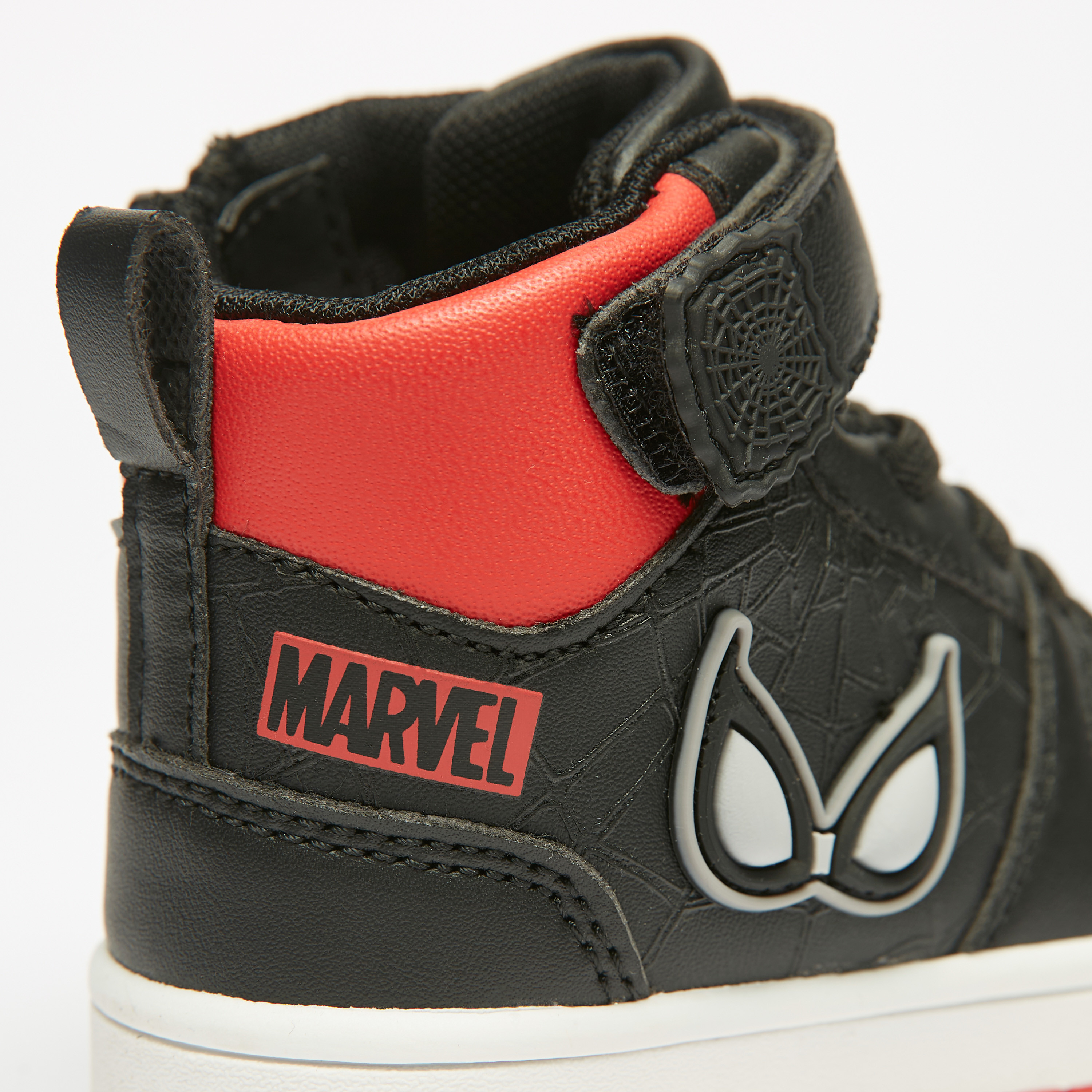 Shop Marvel Spider Man Applique Detail High Top Sneakers with Hook and Loop Closure Online Splash Bahrain