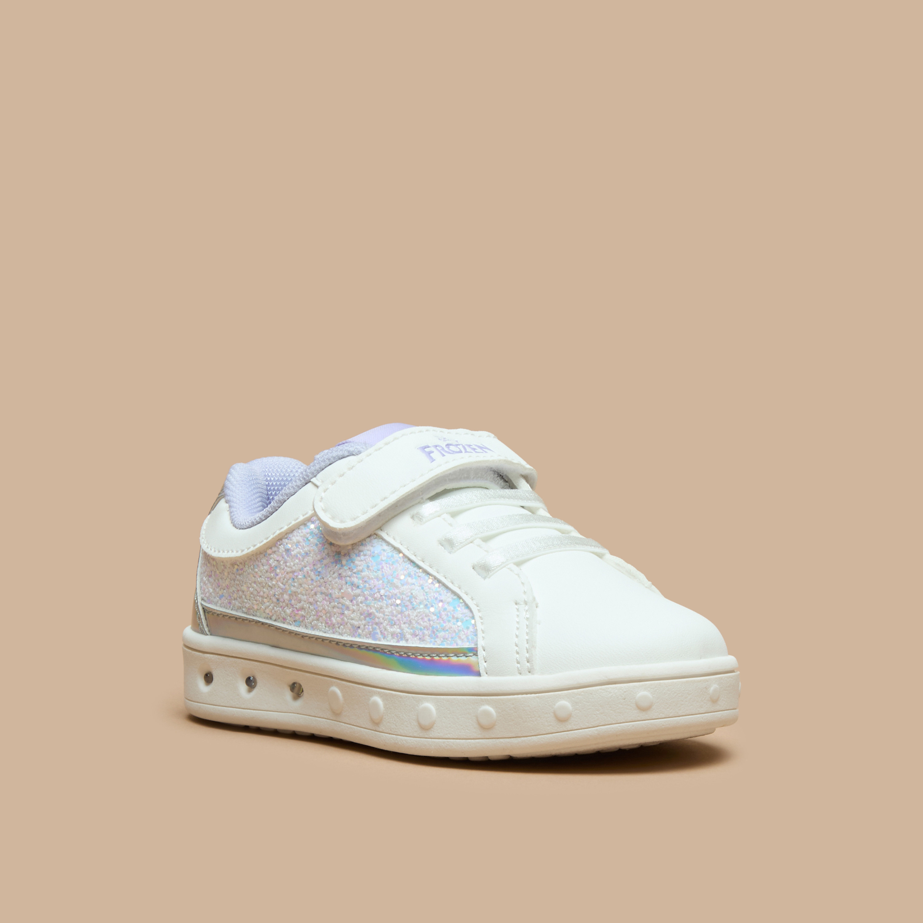 Disney Frozen Theme Sneakers with Hook and Loop Closure-girls-shoes-sneakers-image-1