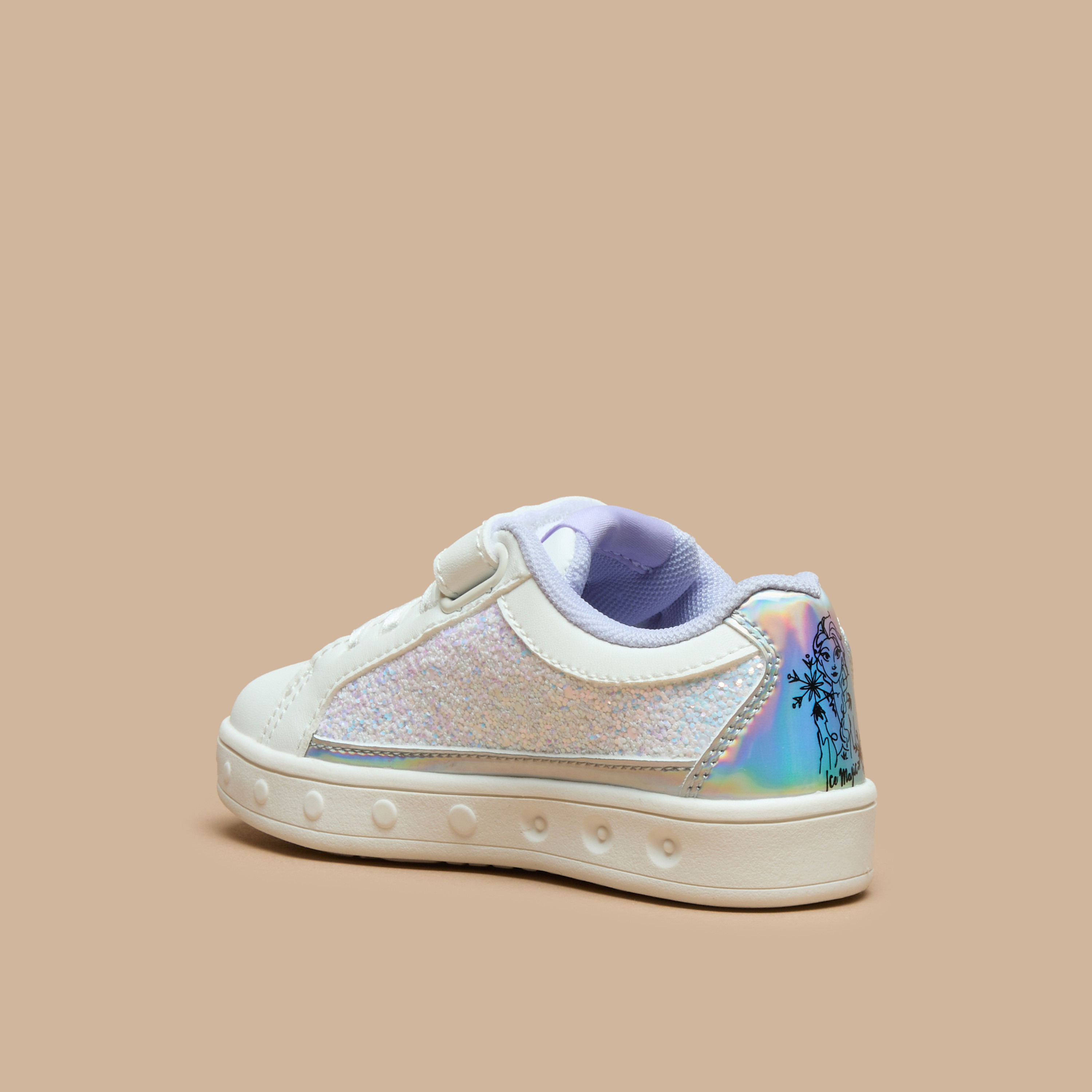 Disney Frozen Theme Sneakers with Hook and Loop Closure-girls-shoes-sneakers-image-2