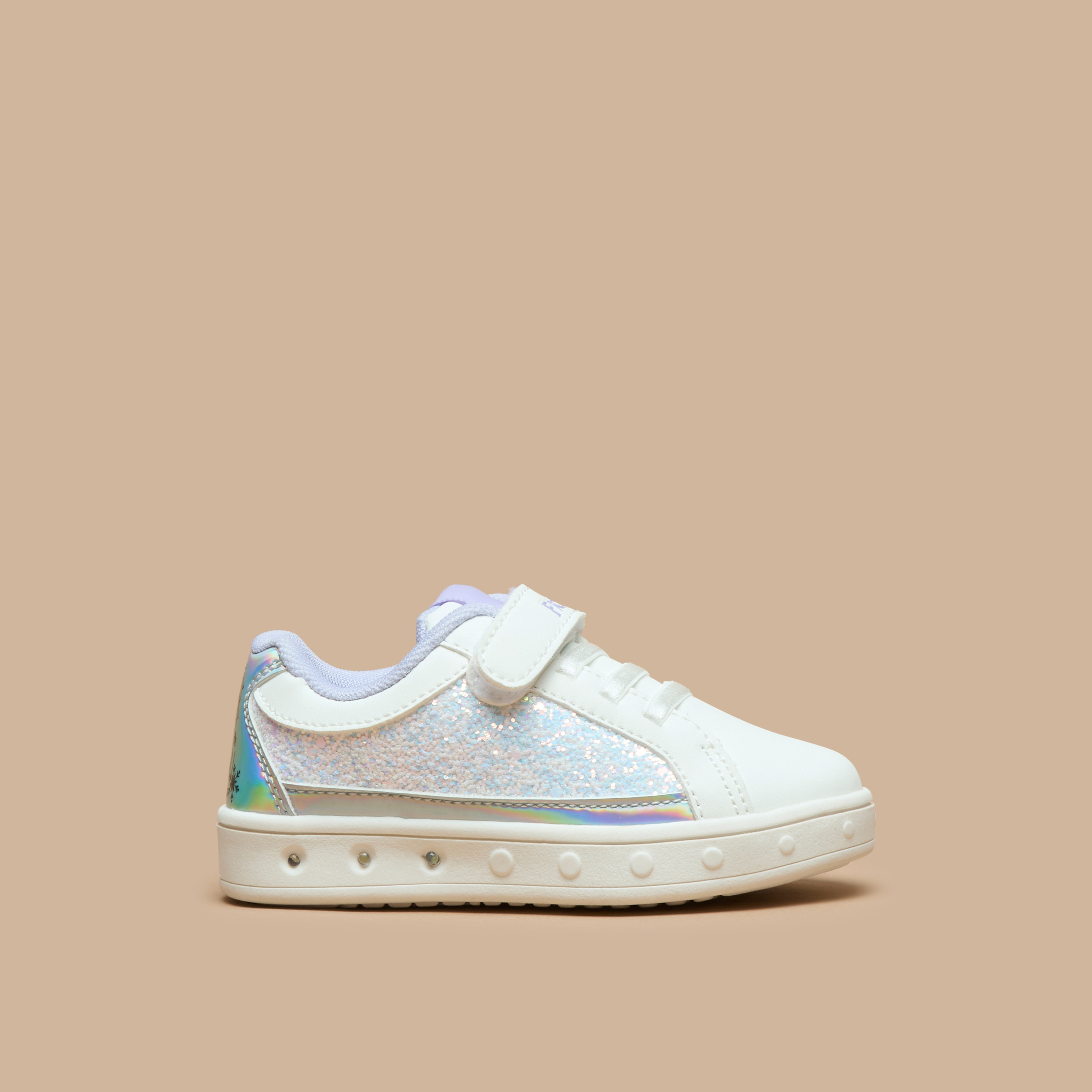 Disney Frozen Theme Sneakers with Hook and Loop Closure-girls-shoes-sneakers-image-3